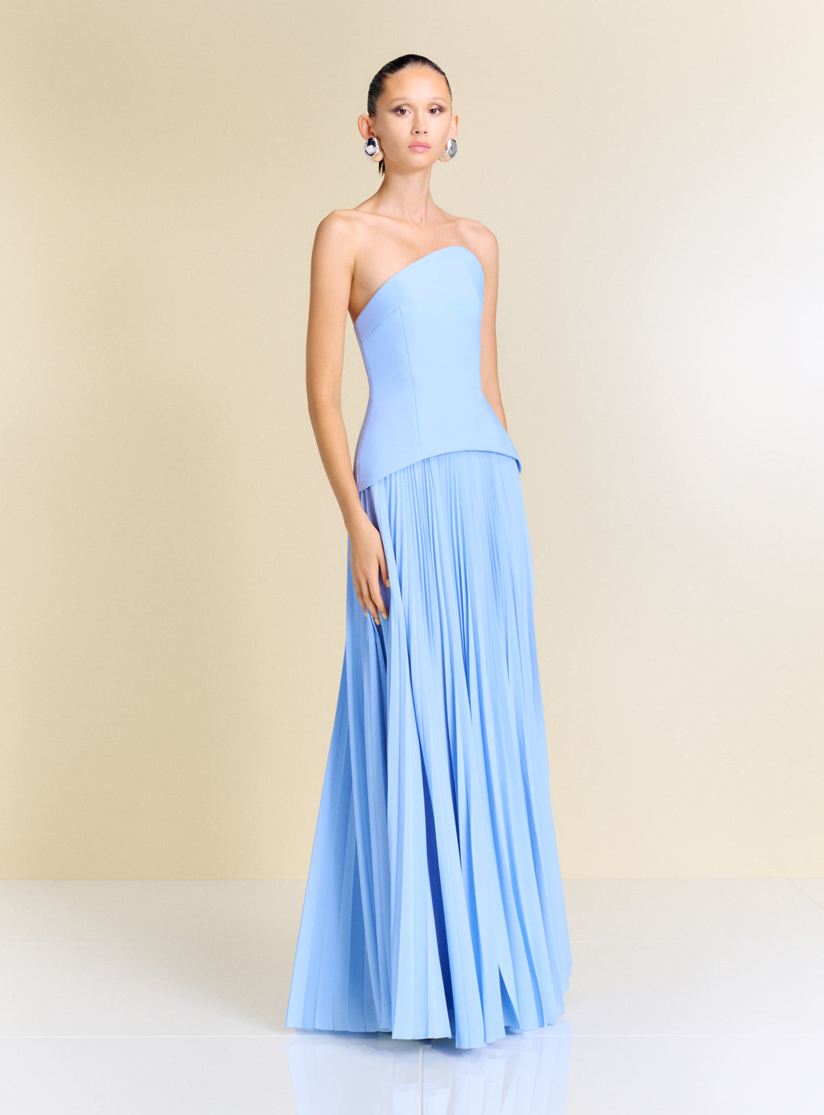 The Britt Maxi Dress in Light Blue