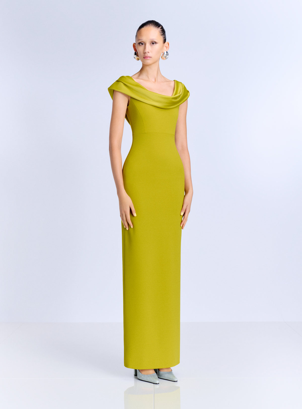 The Adele Maxi Dress in Chartreuse