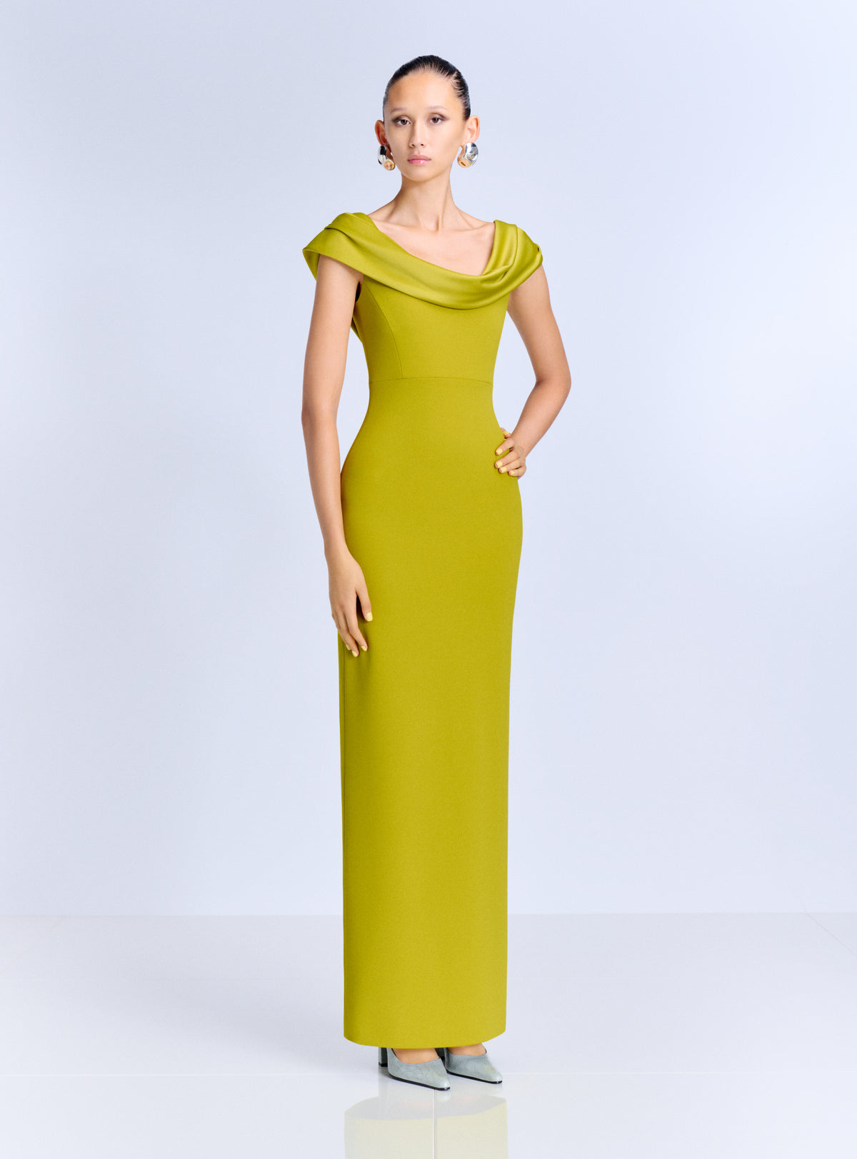 The Adele Maxi Dress in Chartreuse
