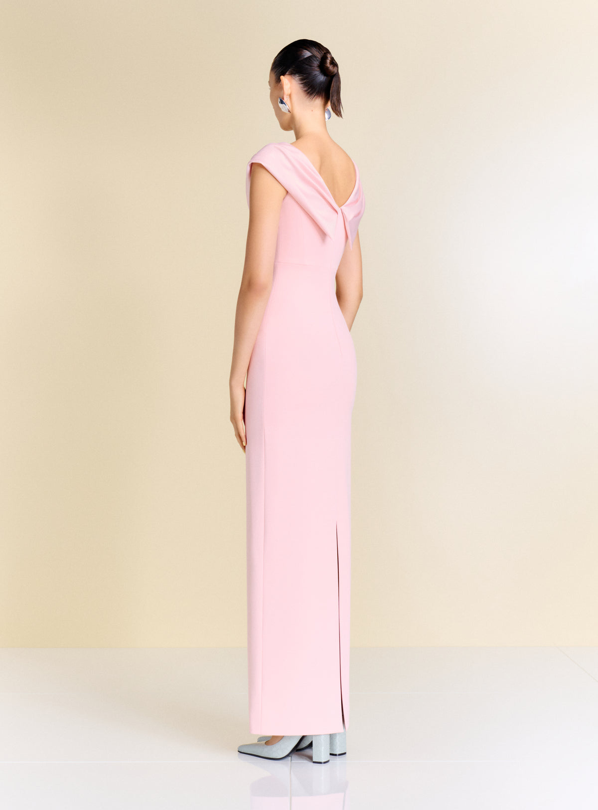 The Adele Maxi Dress in Pale Pink