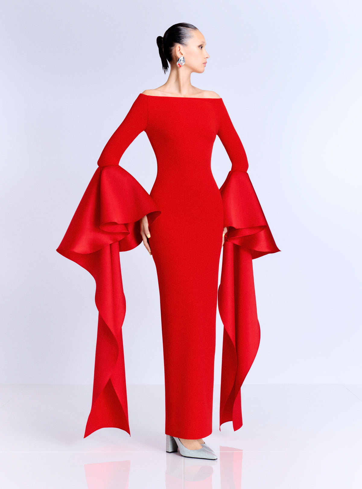 The Astria Maxi Dress in Red