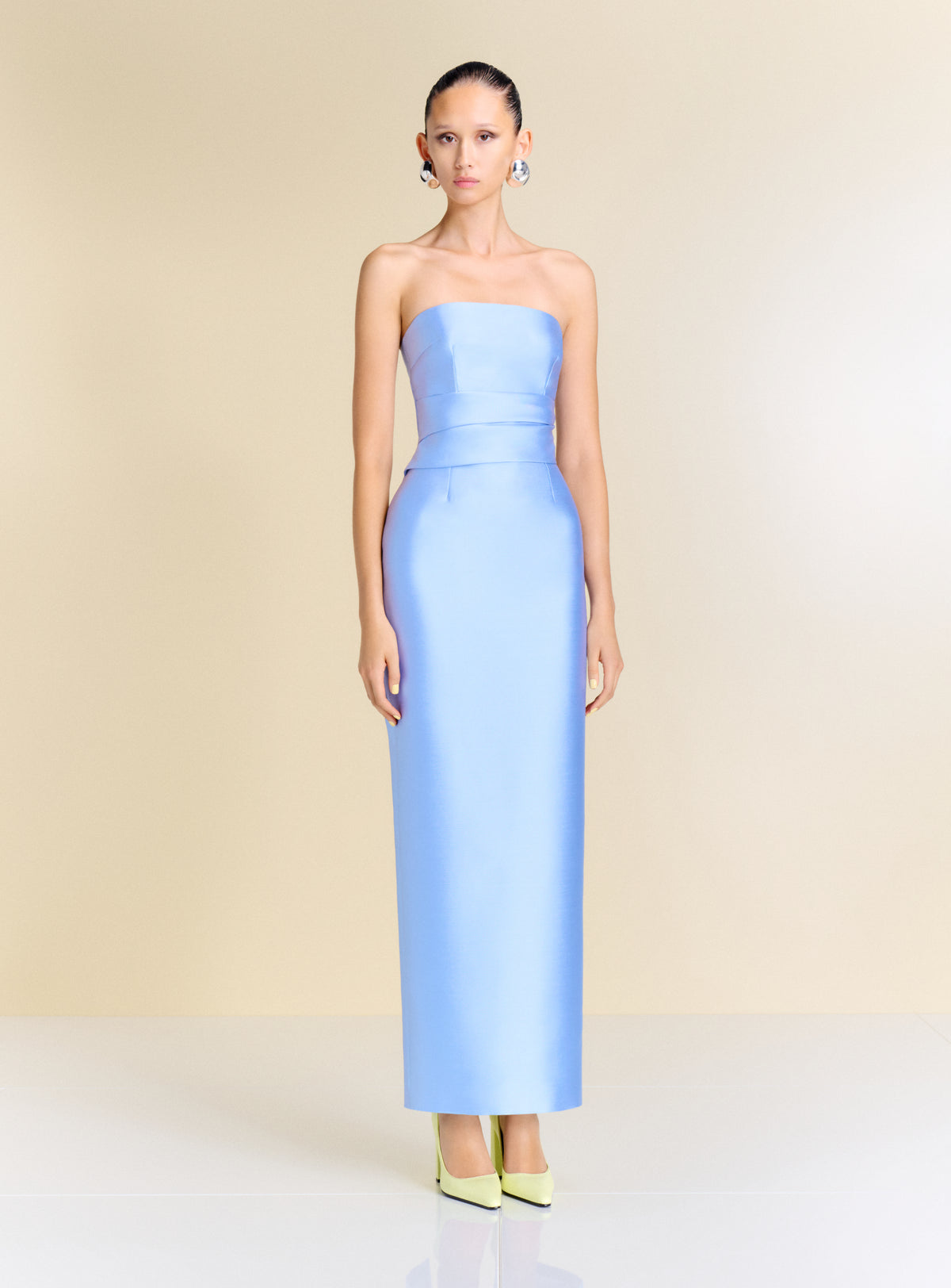 The Ingrid Maxi Dress in Light Blue