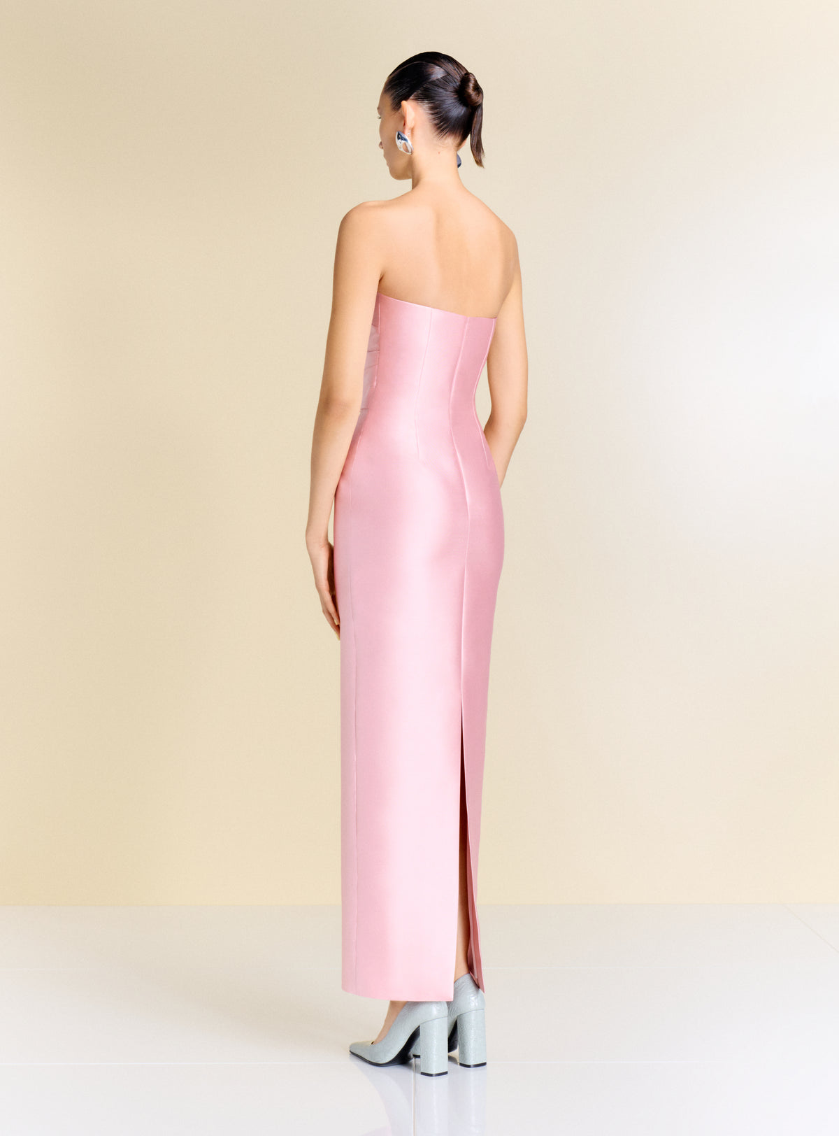 The Ingrid Maxi Dress in Pale Pink
