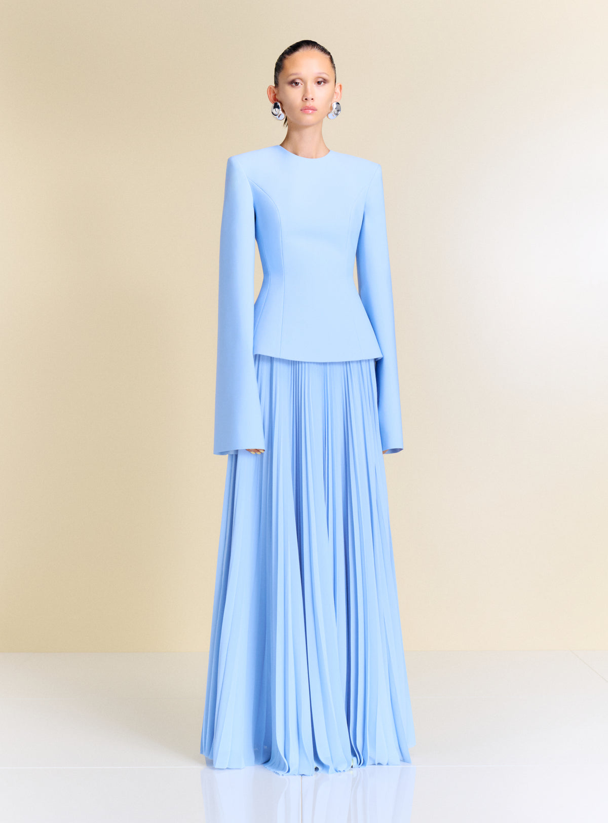 The Callisto Maxi Dress in Light Blue