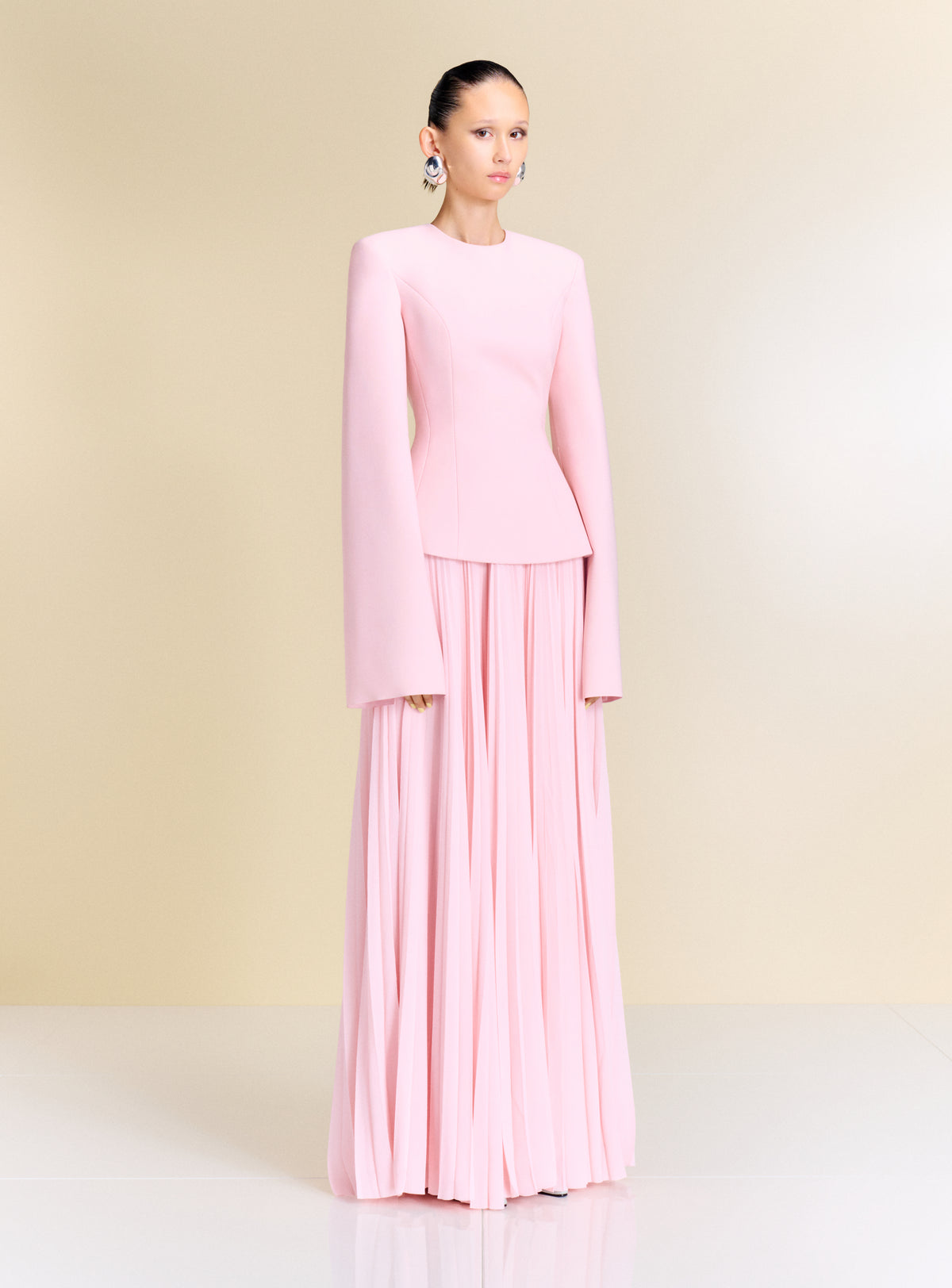 The Callisto Maxi Dress in Pale Pink