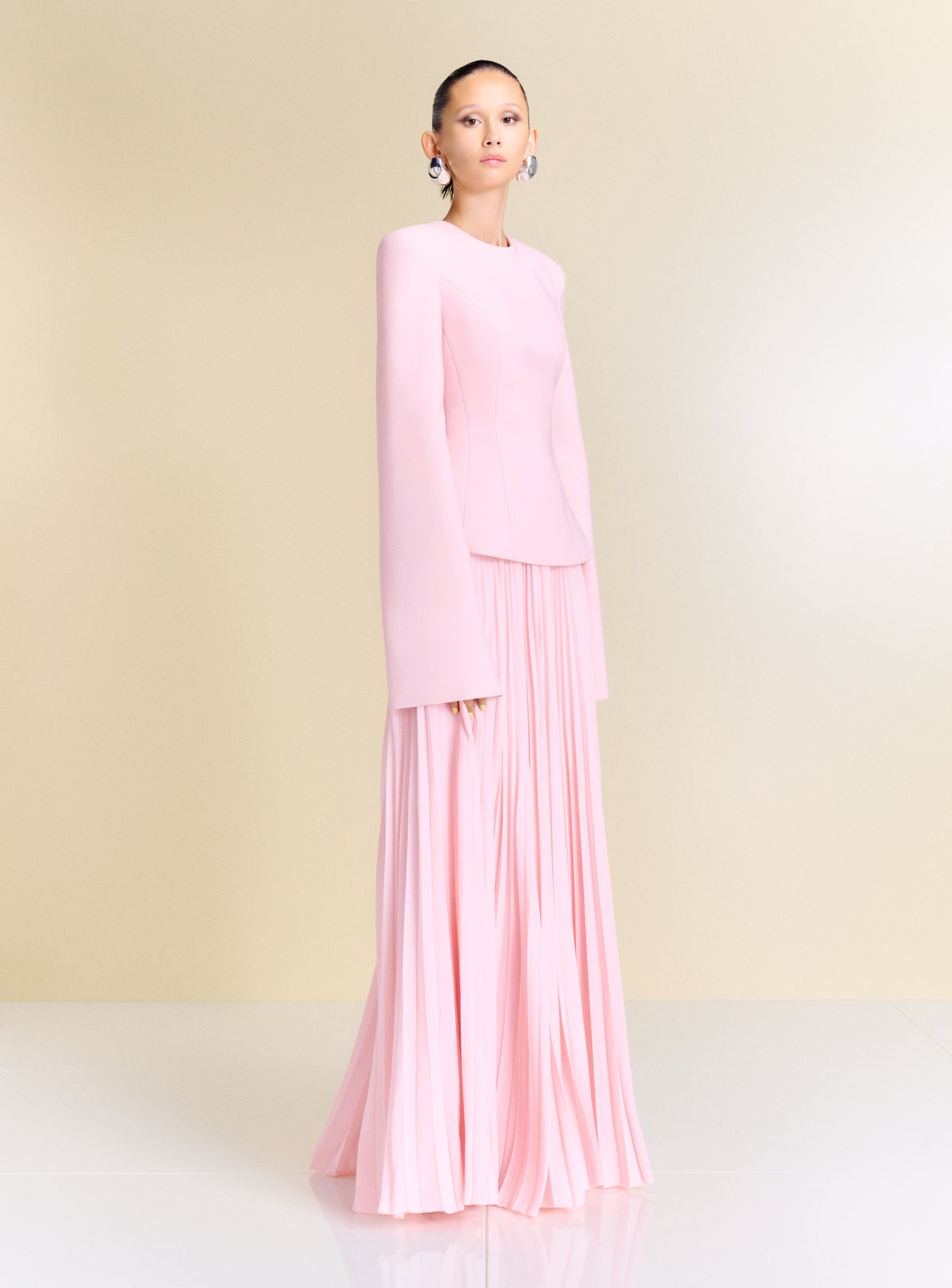 The Callisto Maxi Dress in Pale Pink