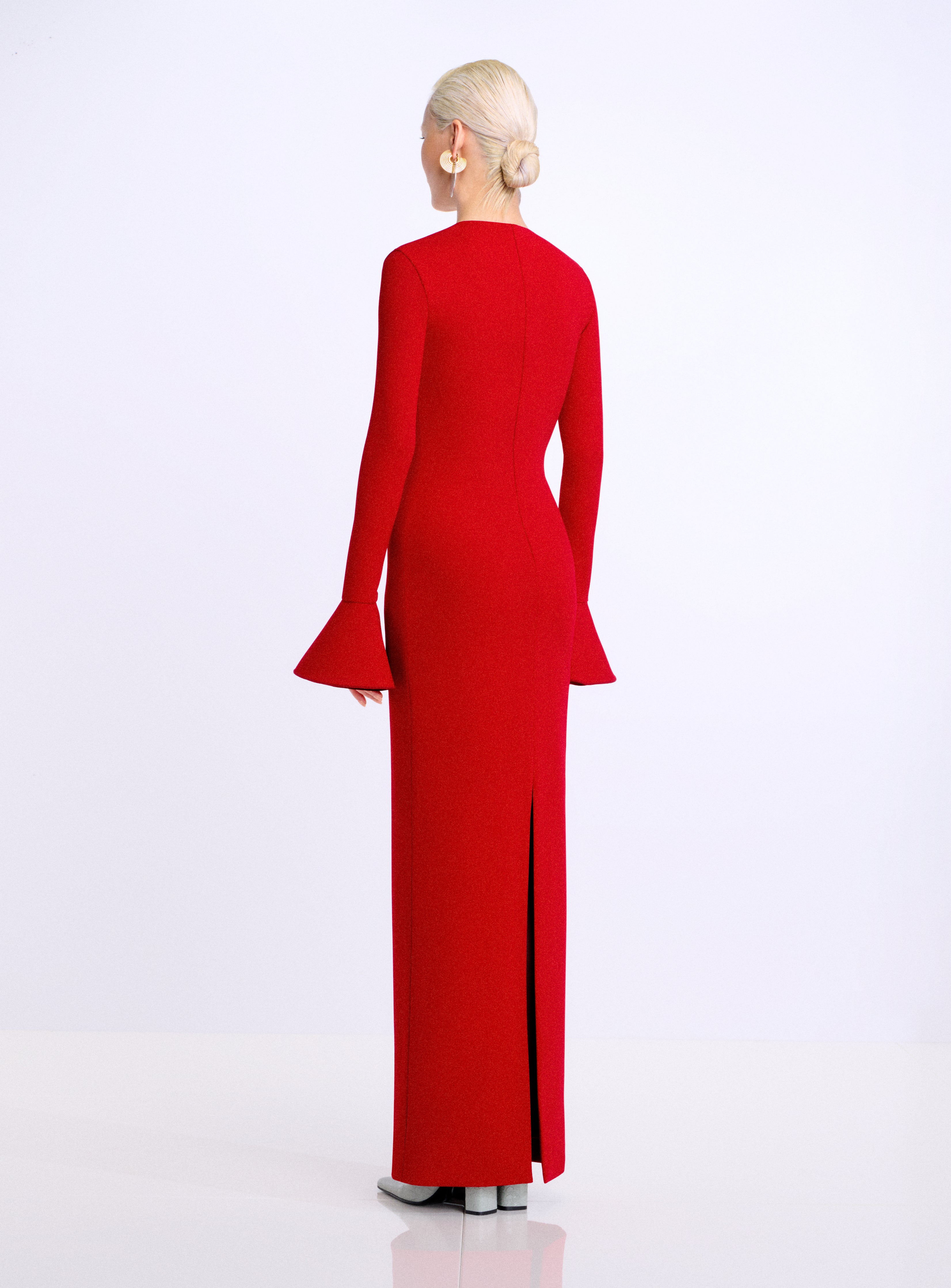 The Hutton Maxi Dress in Crimson Red – Solace London