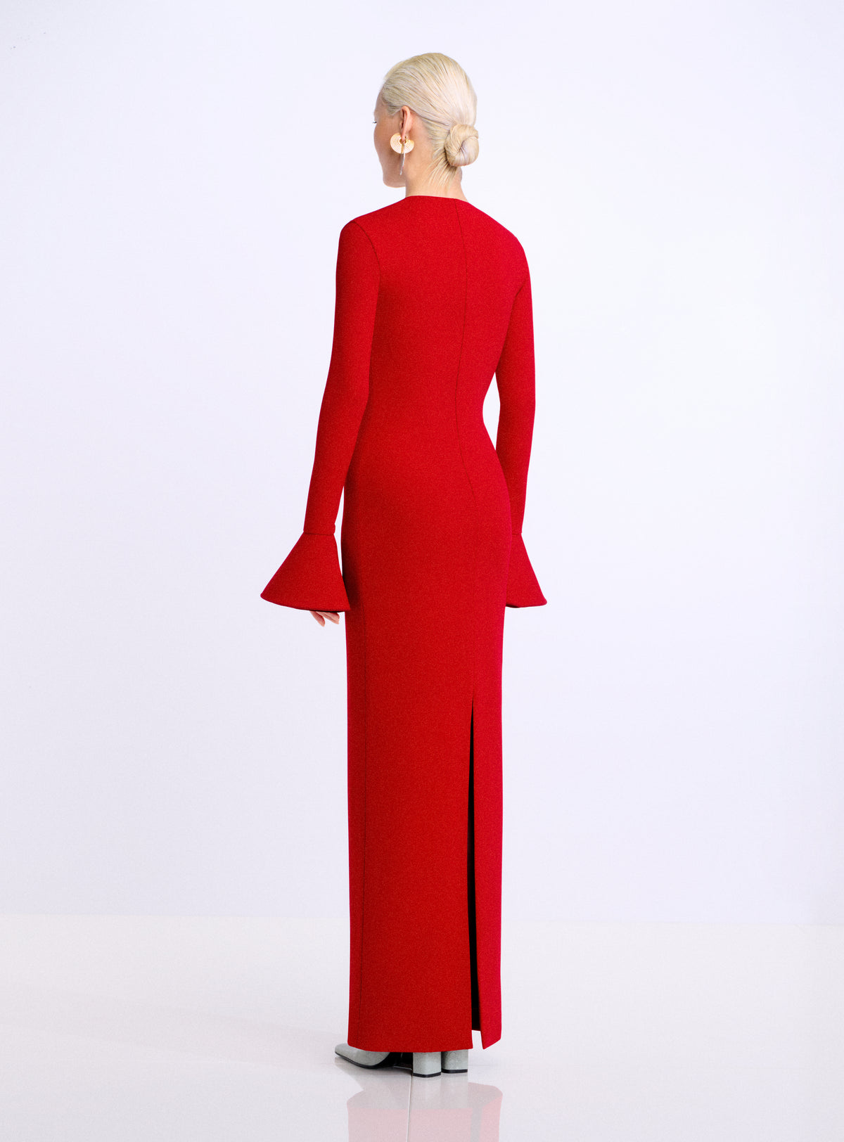 The Hutton Maxi Dress in Crimson Red