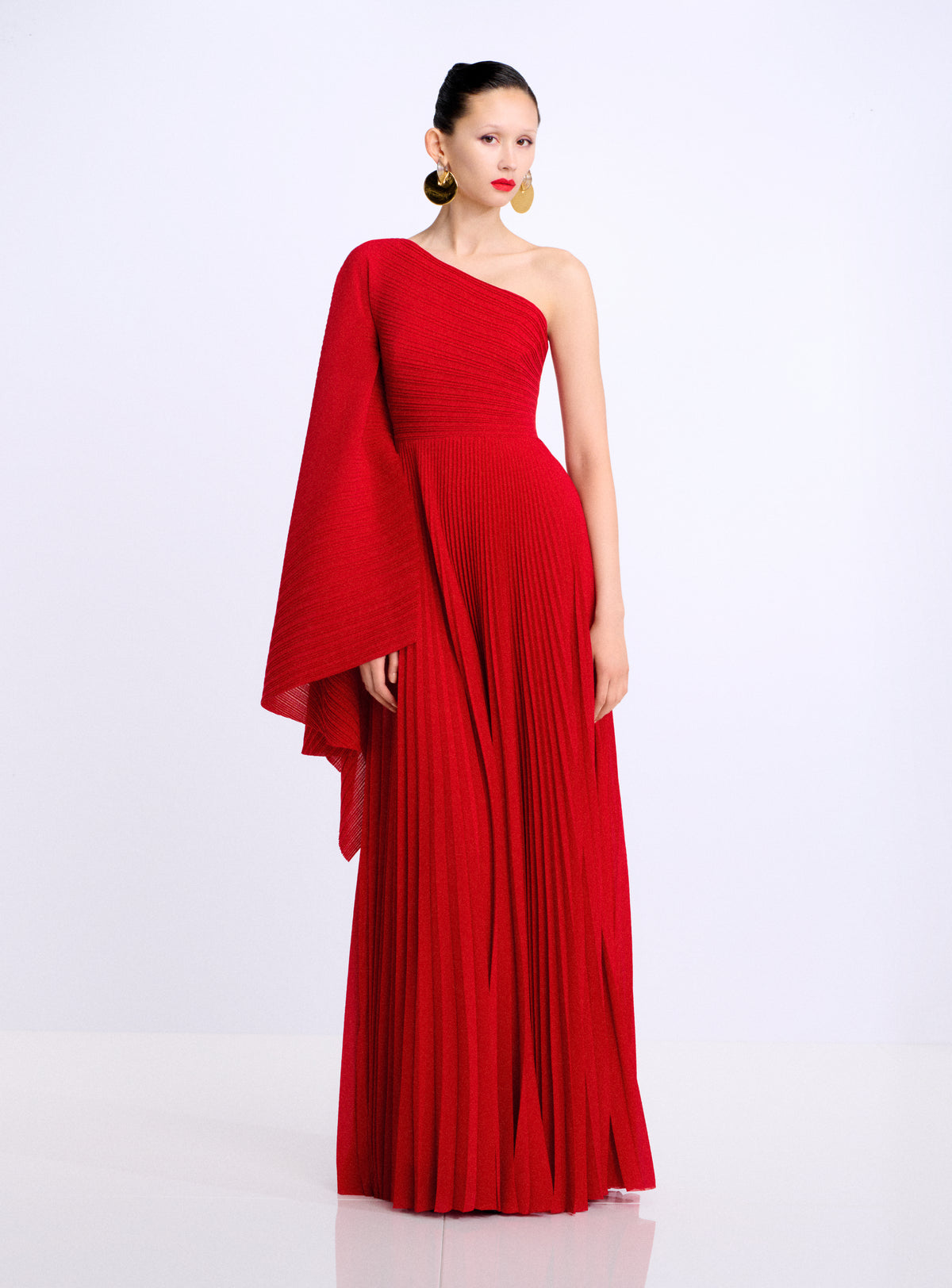 The Maci Maxi Dress in Crimson Red