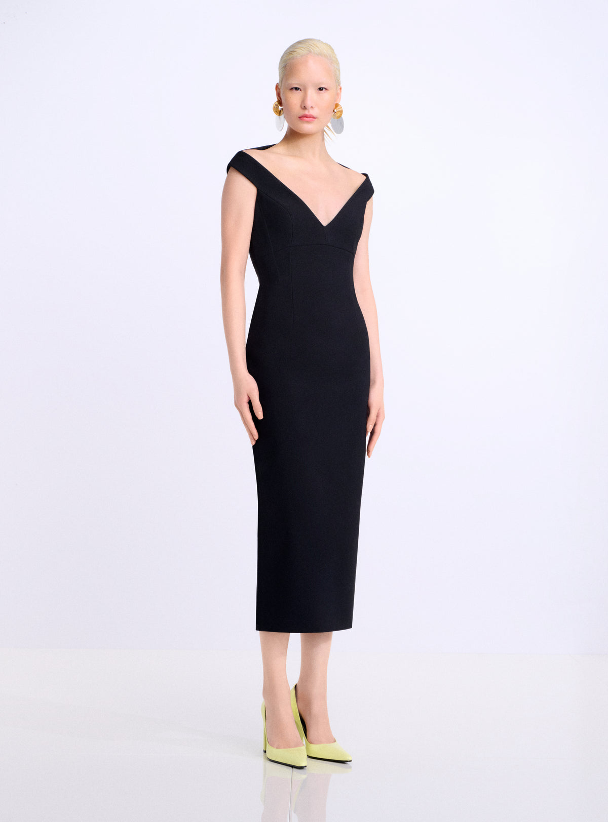 The Monica Midi Dress in Black