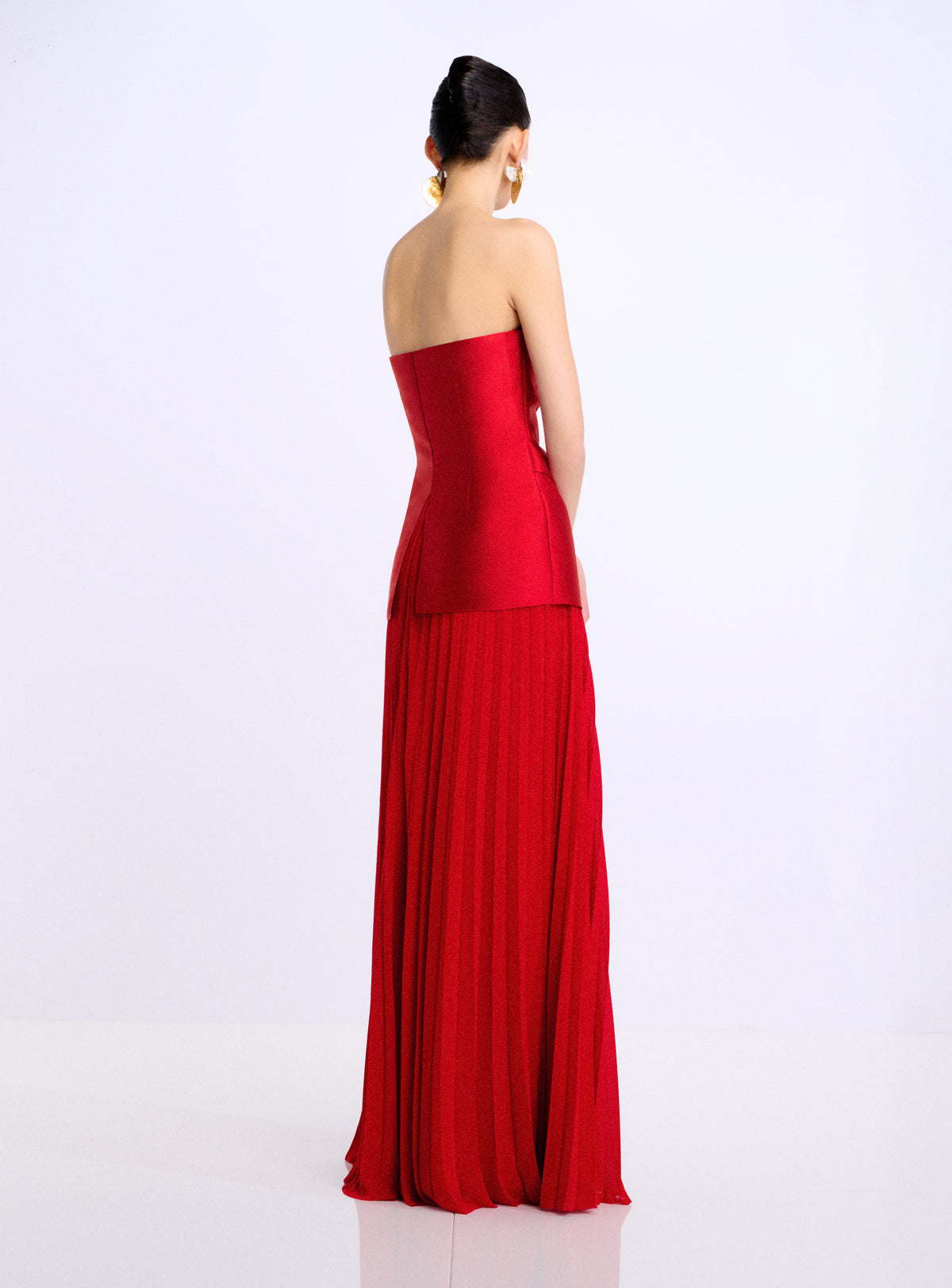 The Claudette Maxi Dress in Crimson Red
