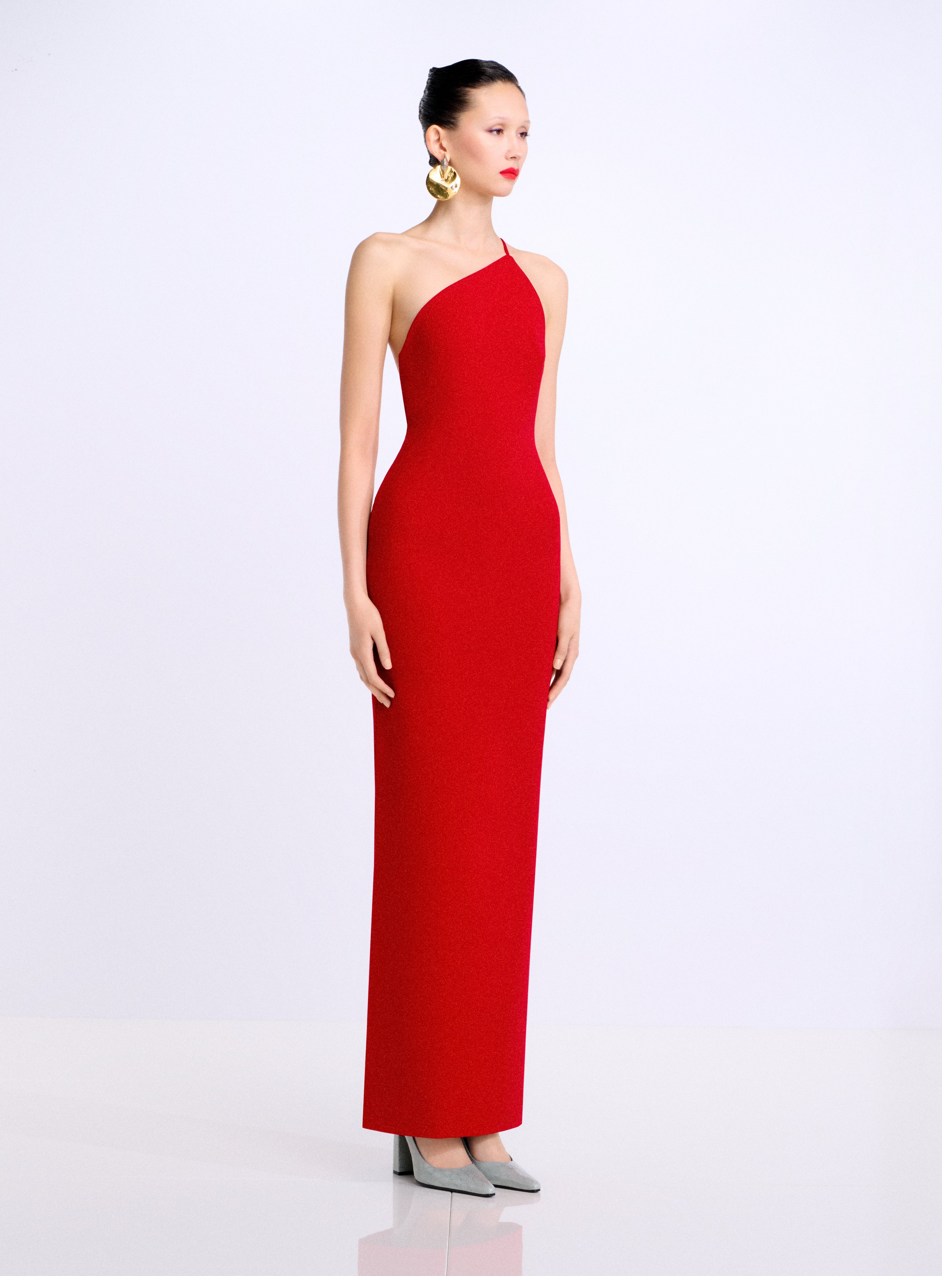 The Alexandra Maxi Dress in Crimson Red