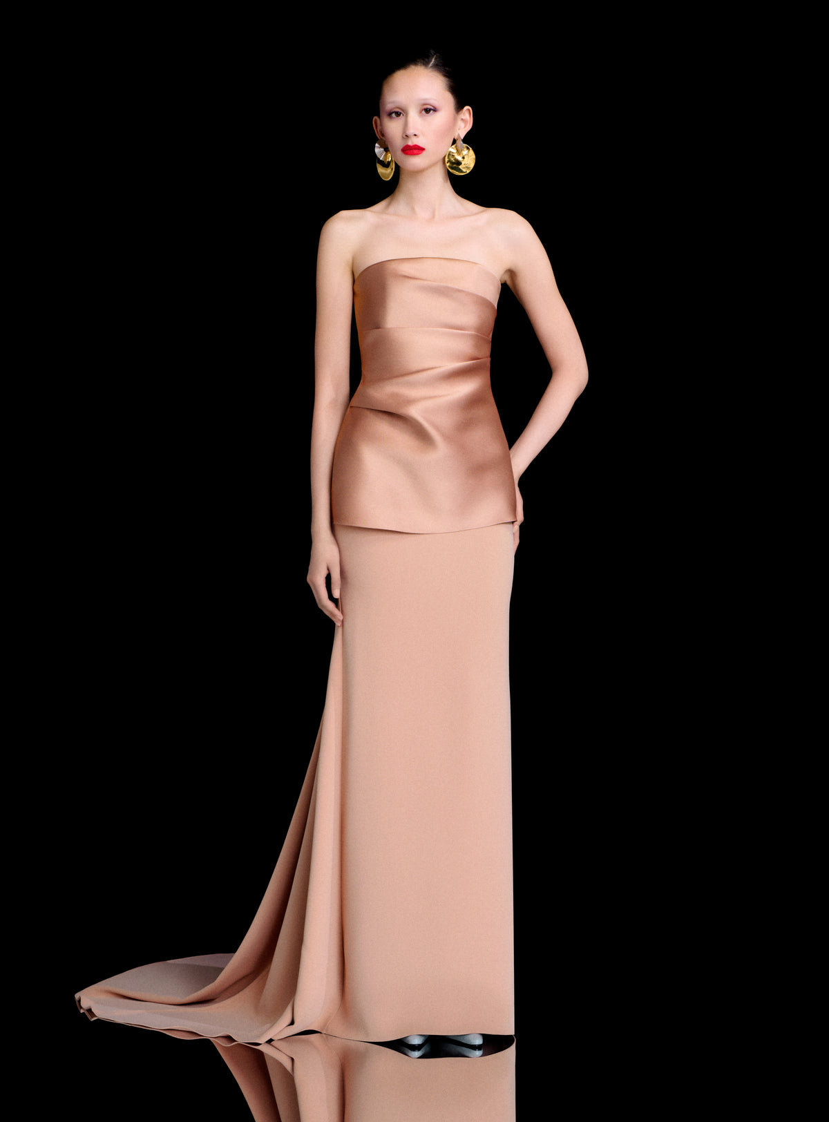 The Alia Maxi Dress in Nude