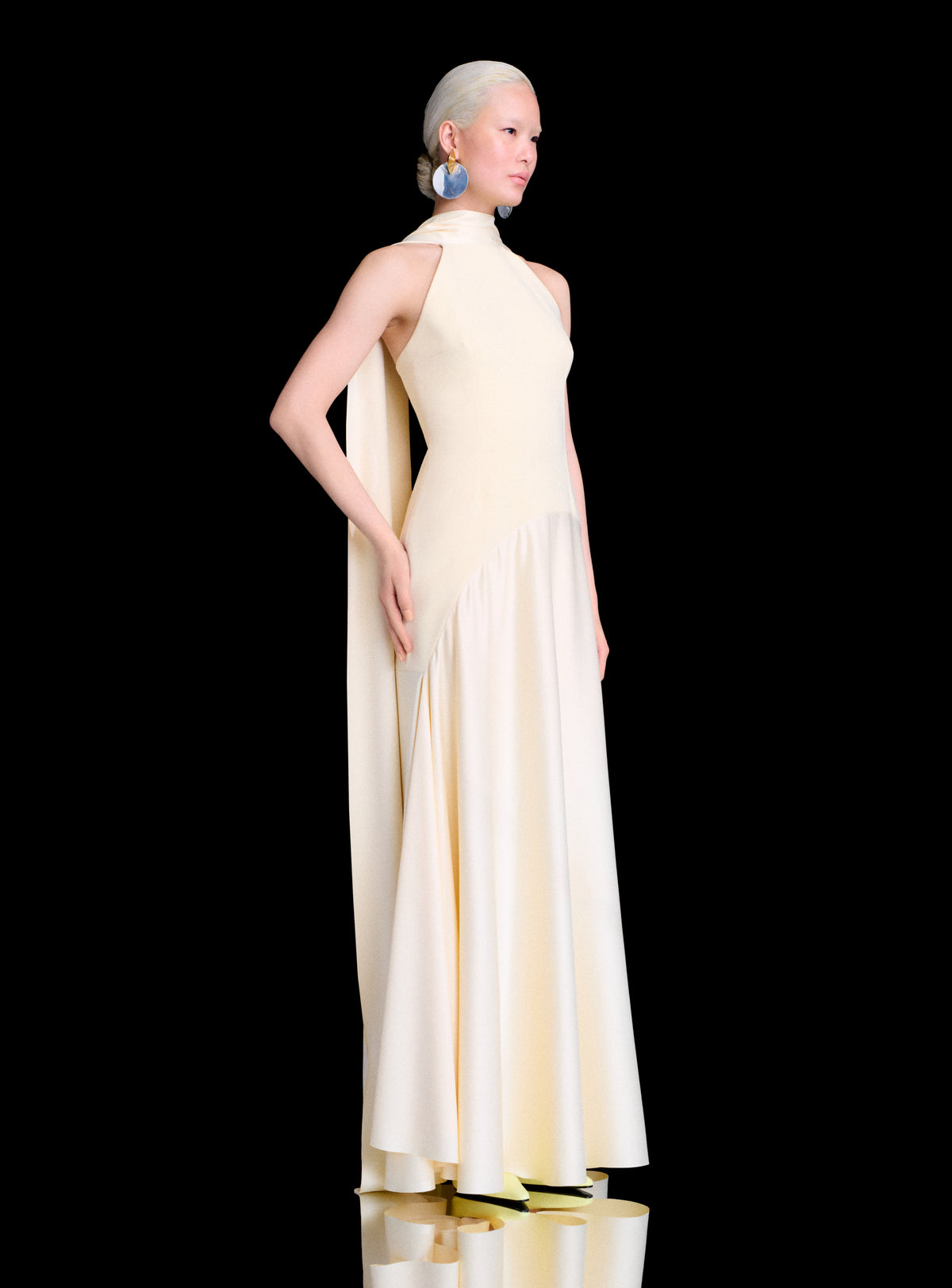 The Cece Maxi Dress in Pearl