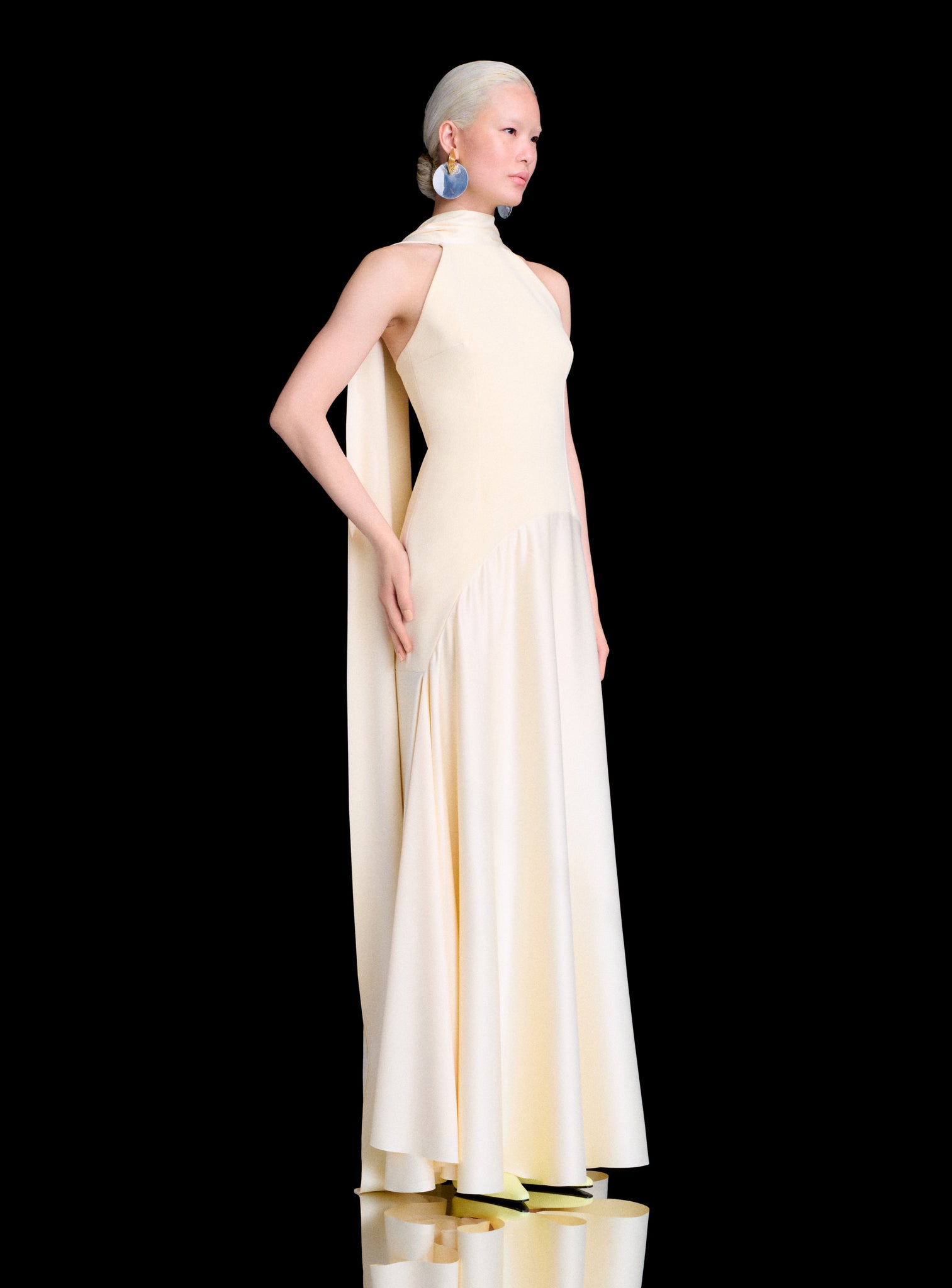 The Cece Maxi Dress in Alabaster Solace London The Cece Maxi Dress in Alabaster Solace London