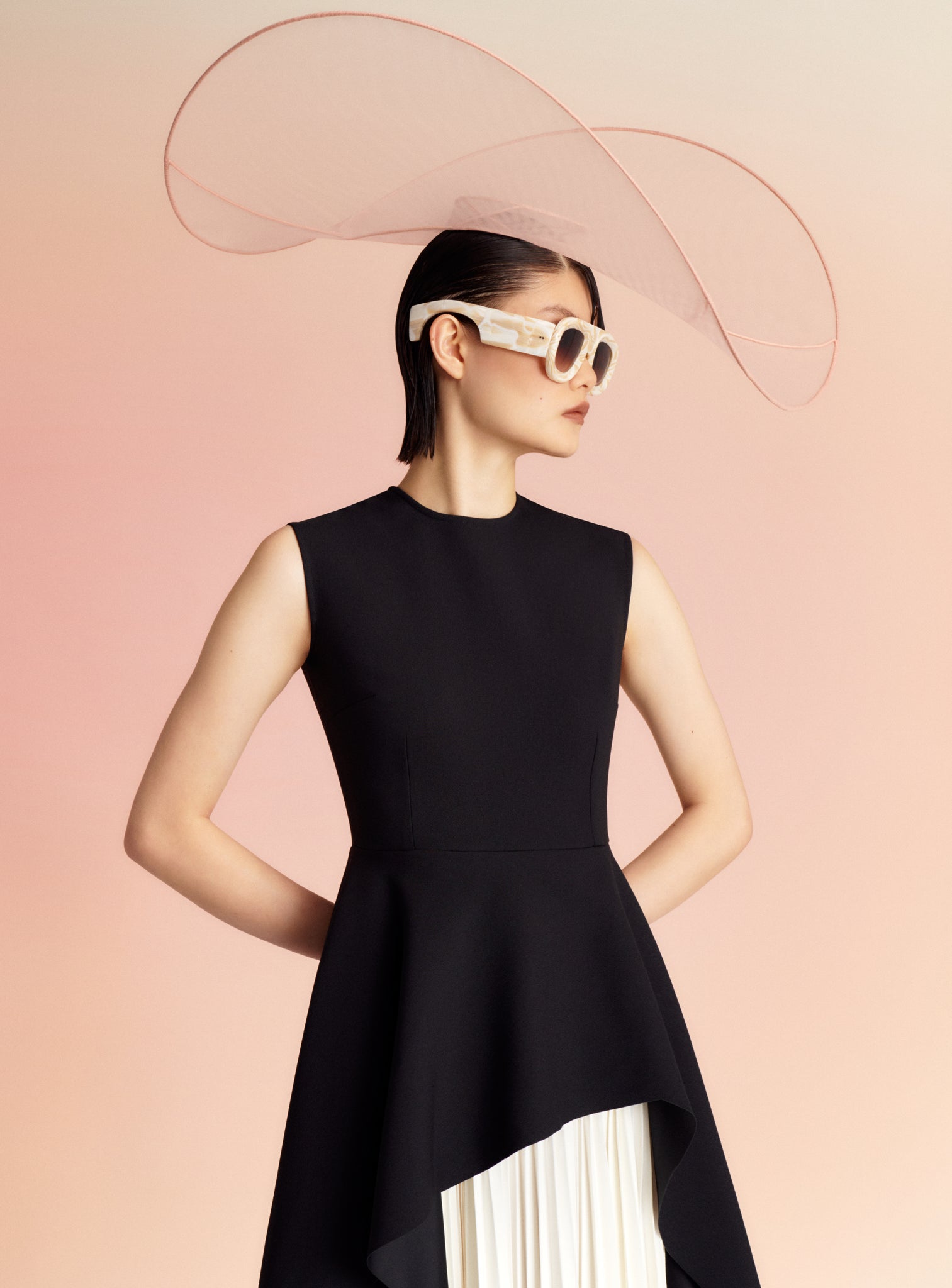 The Severny Midi Dress in Black & Cream – Solace London The Severny Midi Dress in Black & Cream – Solace London