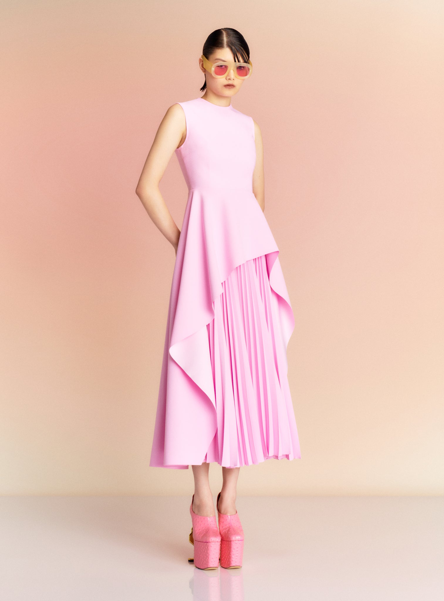 The Severny Midi Dress in Blush