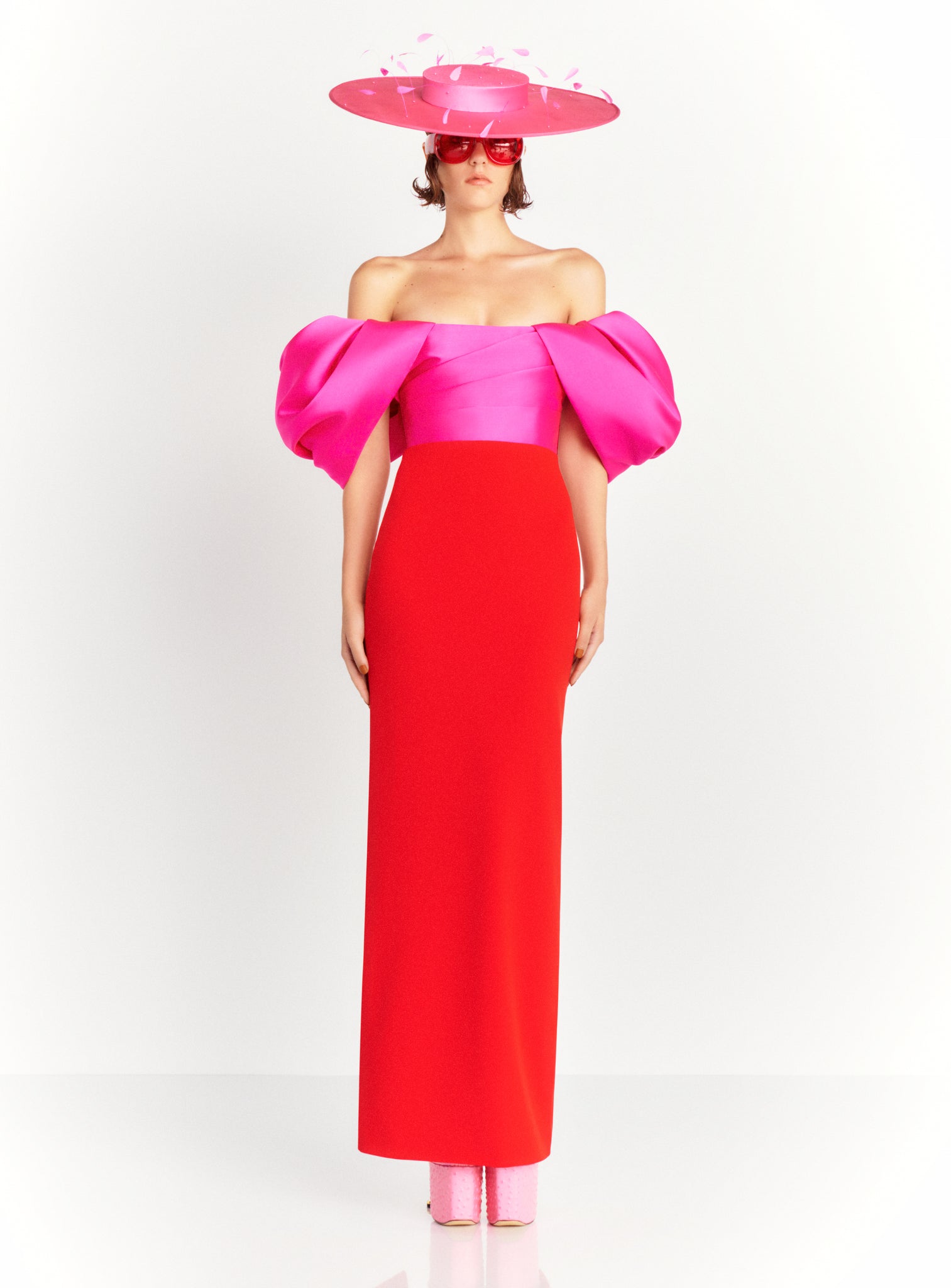 The Sian Maxi Dress in Pink and Red