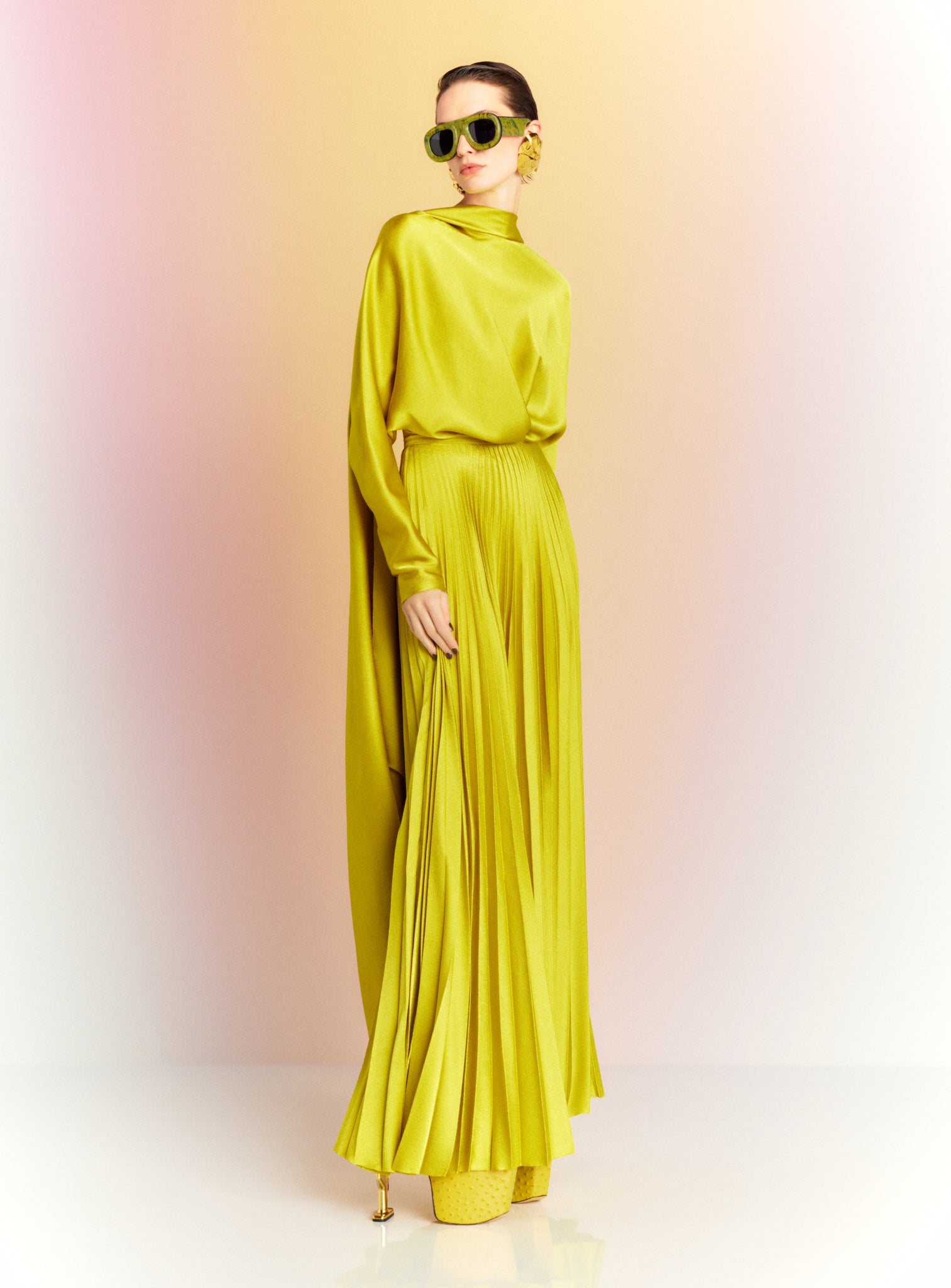 The Soraia Bodysuit in Chartreuse