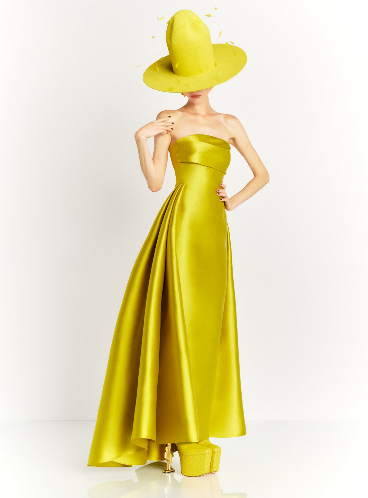 The Tiffany Maxi Dress in Chartreuse