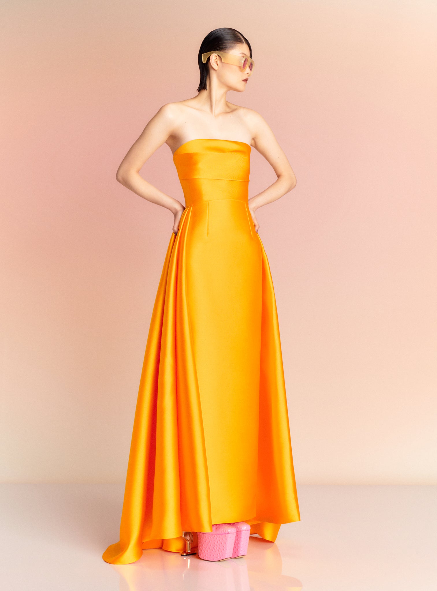 The Tiffany Maxi Dress in Mustard