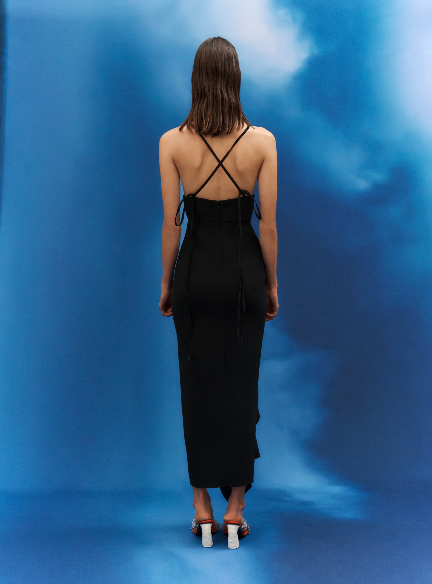 The Cora Midaxi Dress in Black
