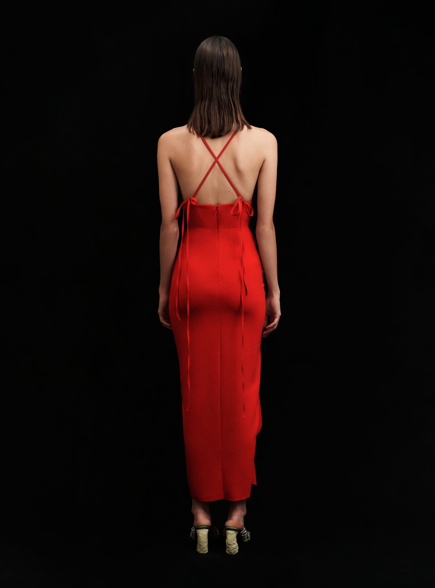 The Cora Midaxi Dress in Red Solace London The Cora Midaxi Dress in Red Solace London