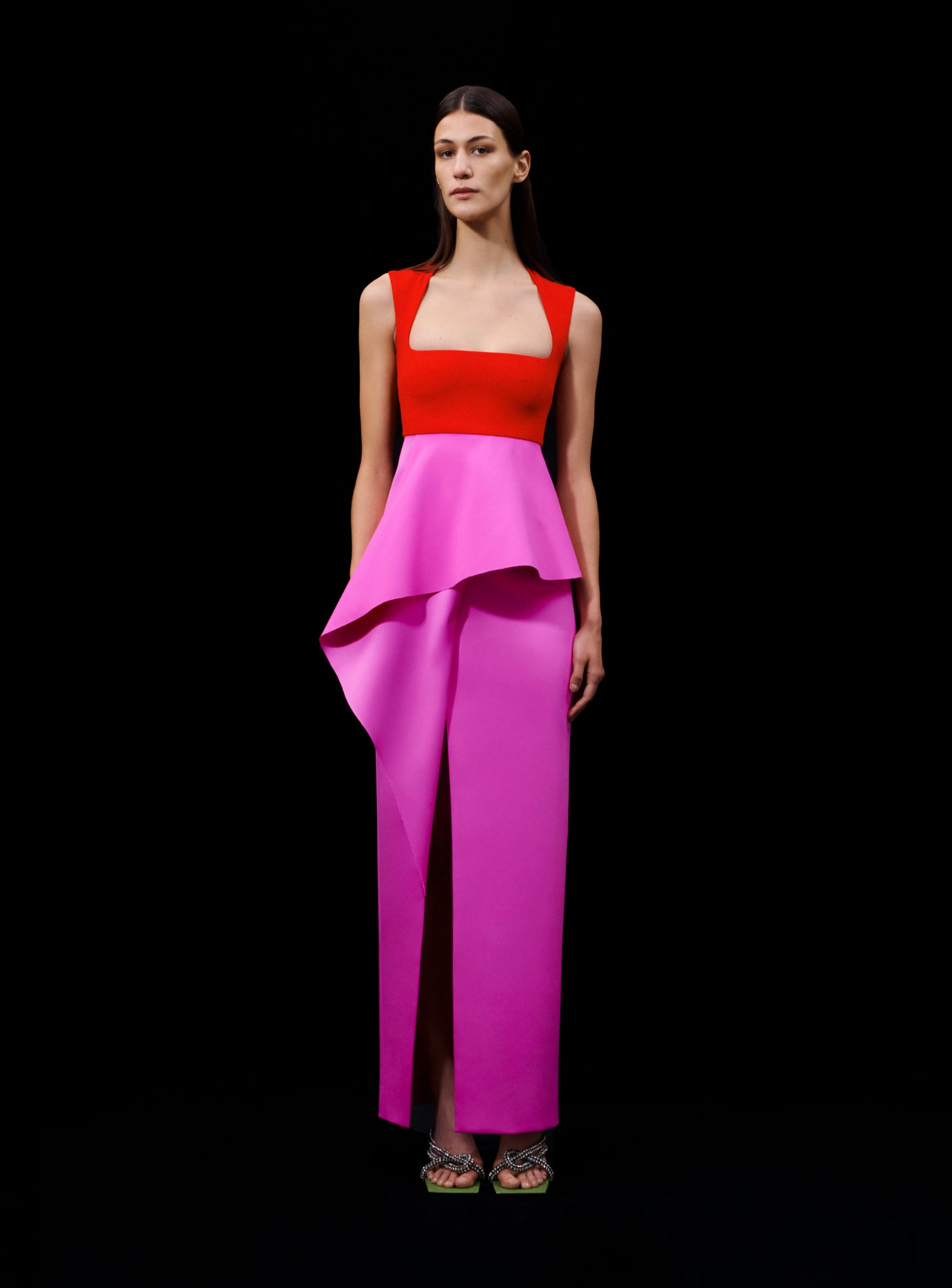 The Ally Maxi Dress in Royal Red & Pink Solace London The Ally Maxi Dress in Royal Red & Pink Solace London