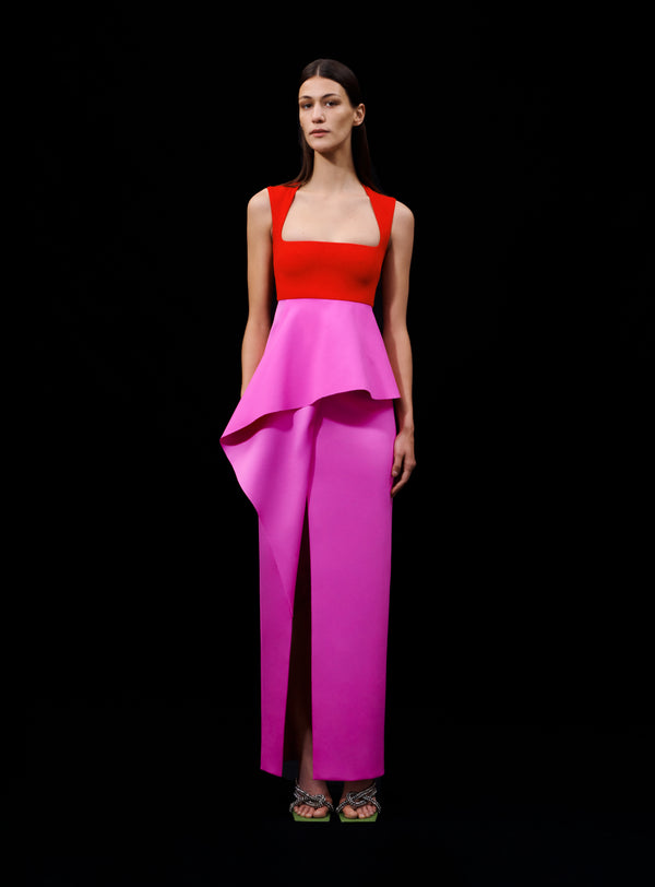 solace london The Ally Maxi Dress in Royal Red & Pink | Clothing