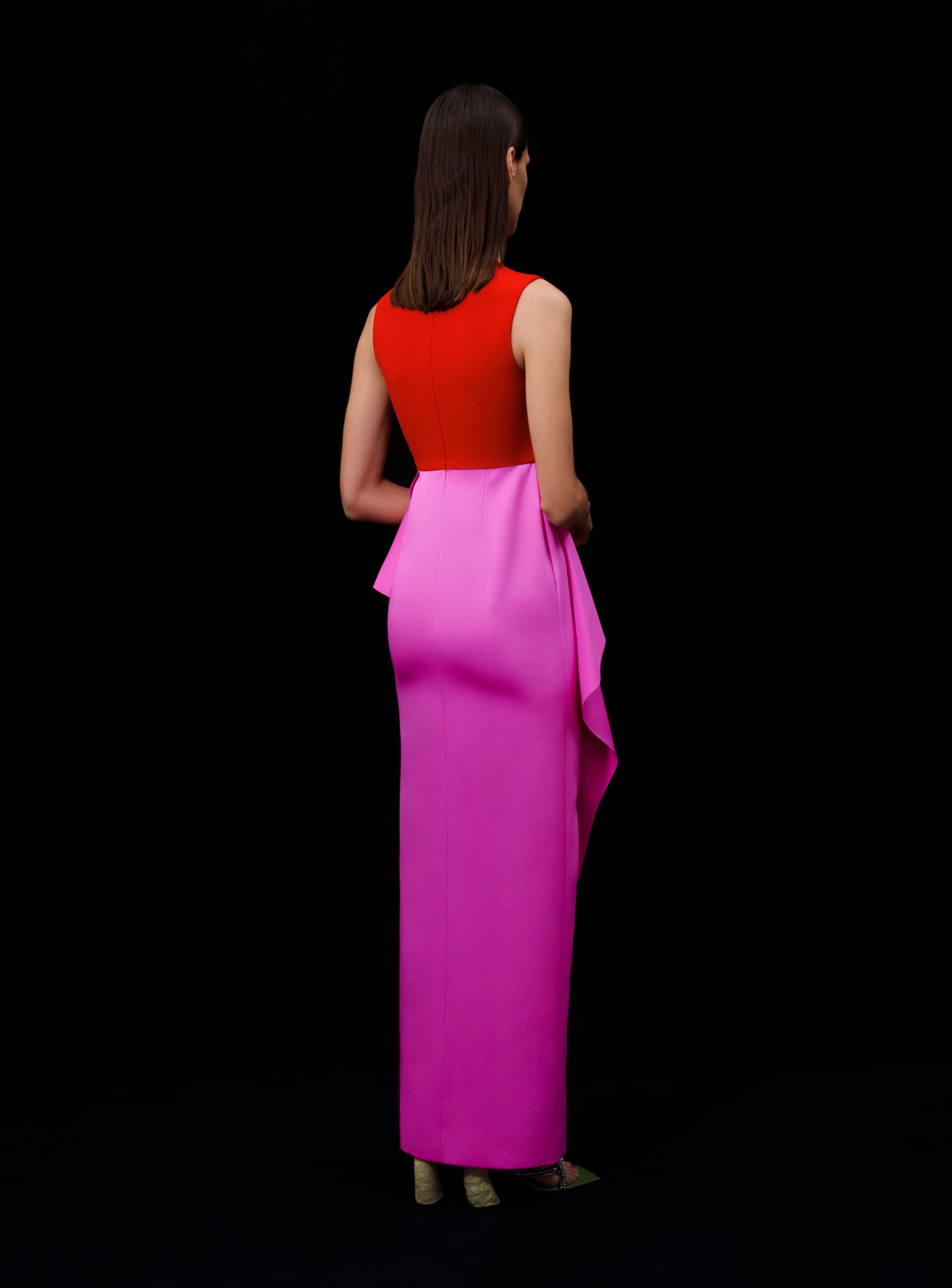 The Ally Maxi Dress in Royal Red & Pink