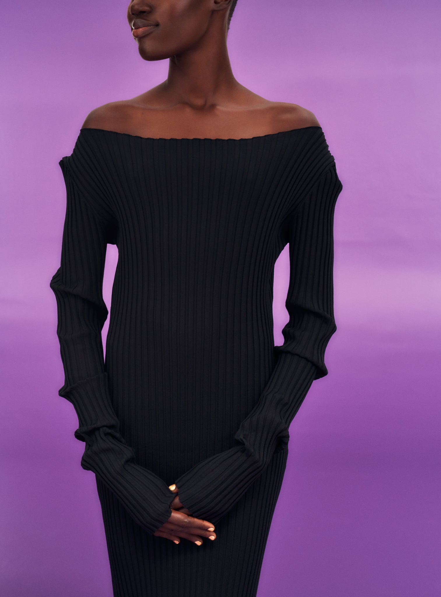 The Loren Maxi Dress in Black