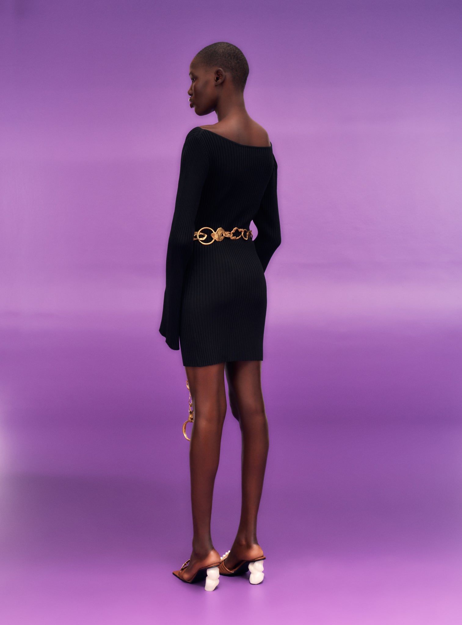 The Ario Mini Dress in Black