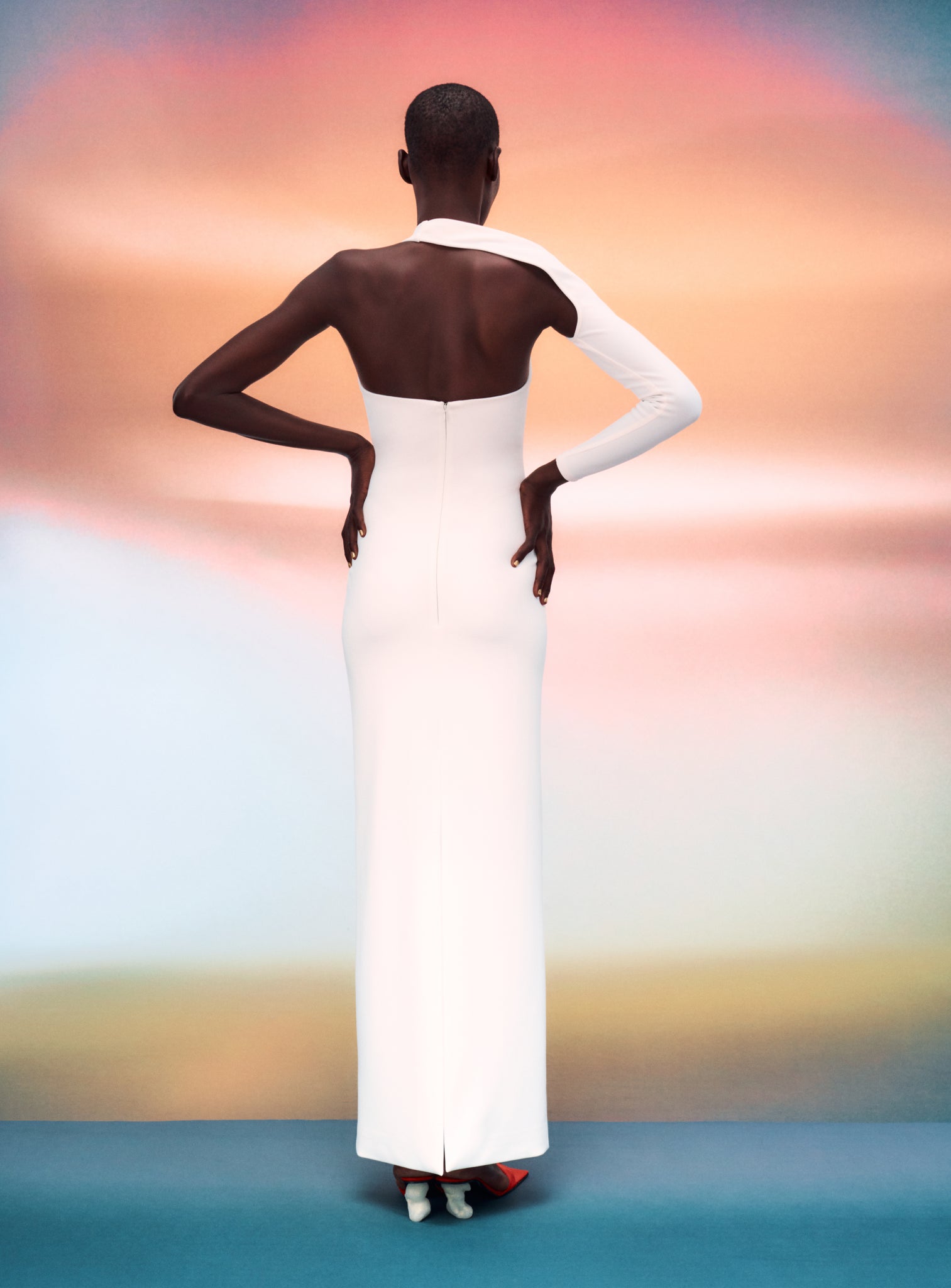 The Saren Maxi Dress in Cream