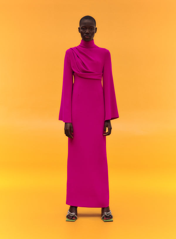 knee length dresses for ladies Solace London Krista Red Gown main image 0