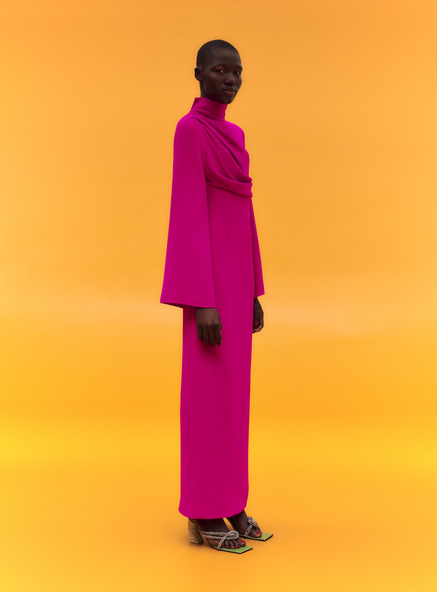 The Lia Maxi Dress in Fuchsia