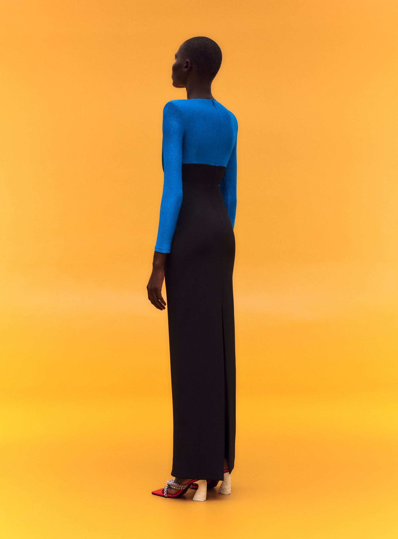 The Lena Maxi Dress in Cerulean Blue