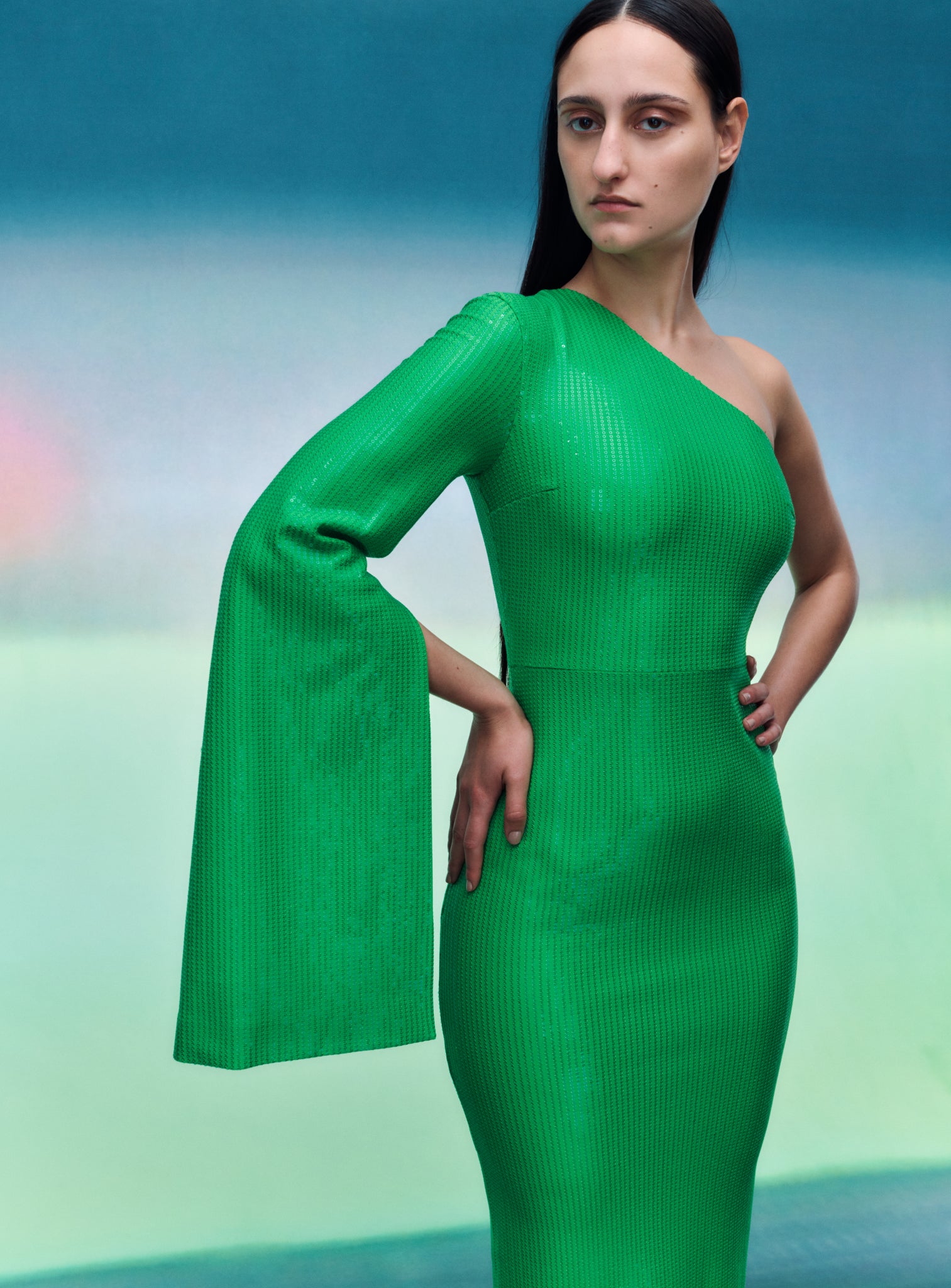 The Valentina Maxi Dress in Bright Green