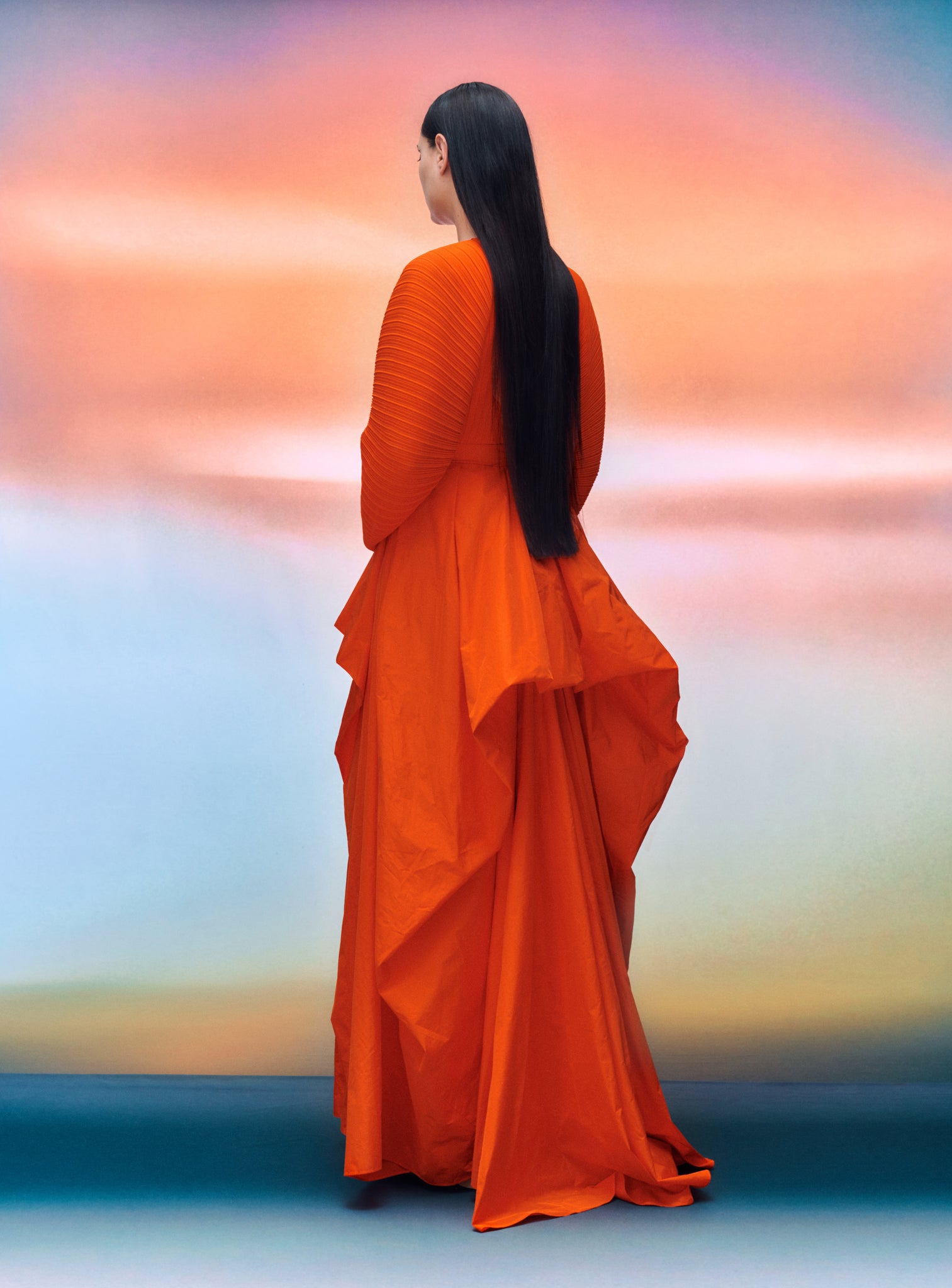 The Serena Maxi Dress in Bright Orange