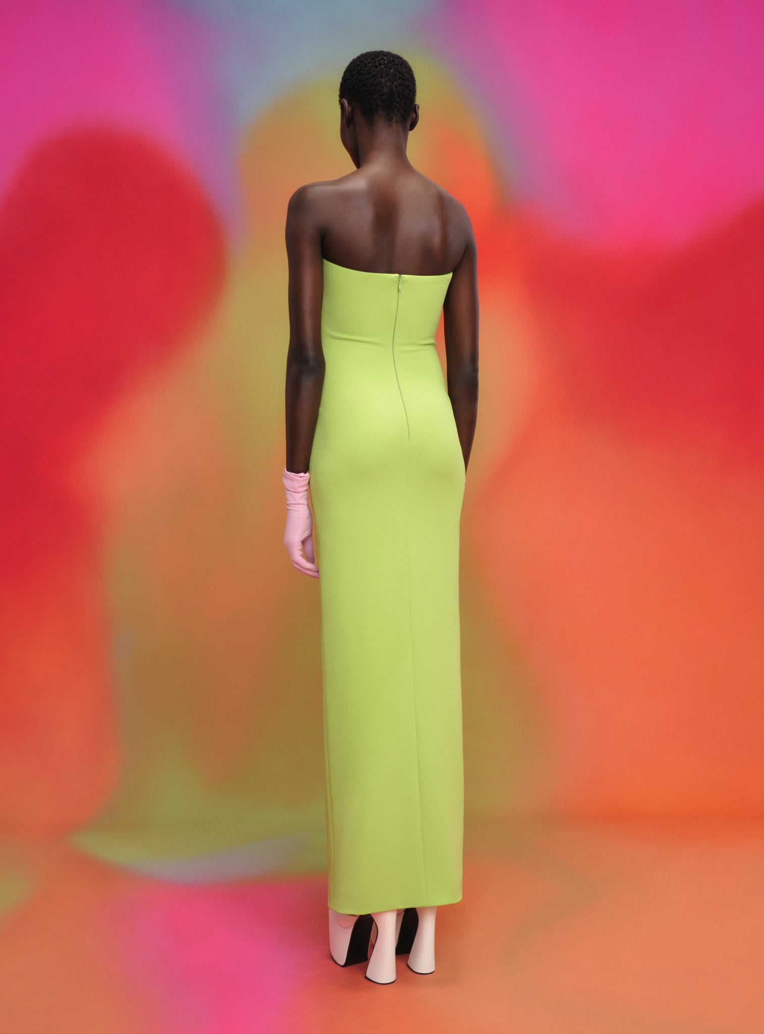 The Bysha Maxi Dress in Chartreuse