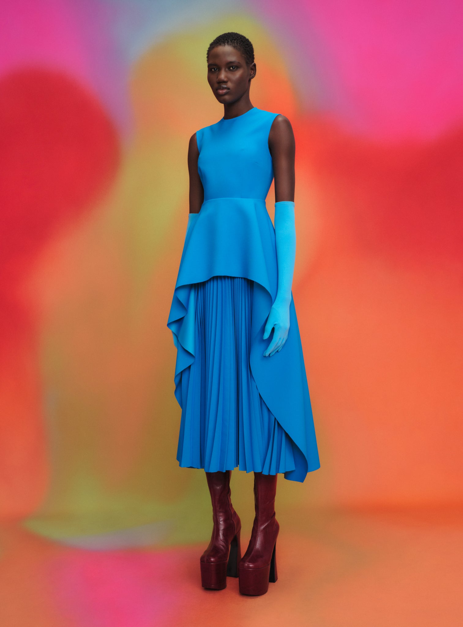 The Severny Midi Dress in Azure