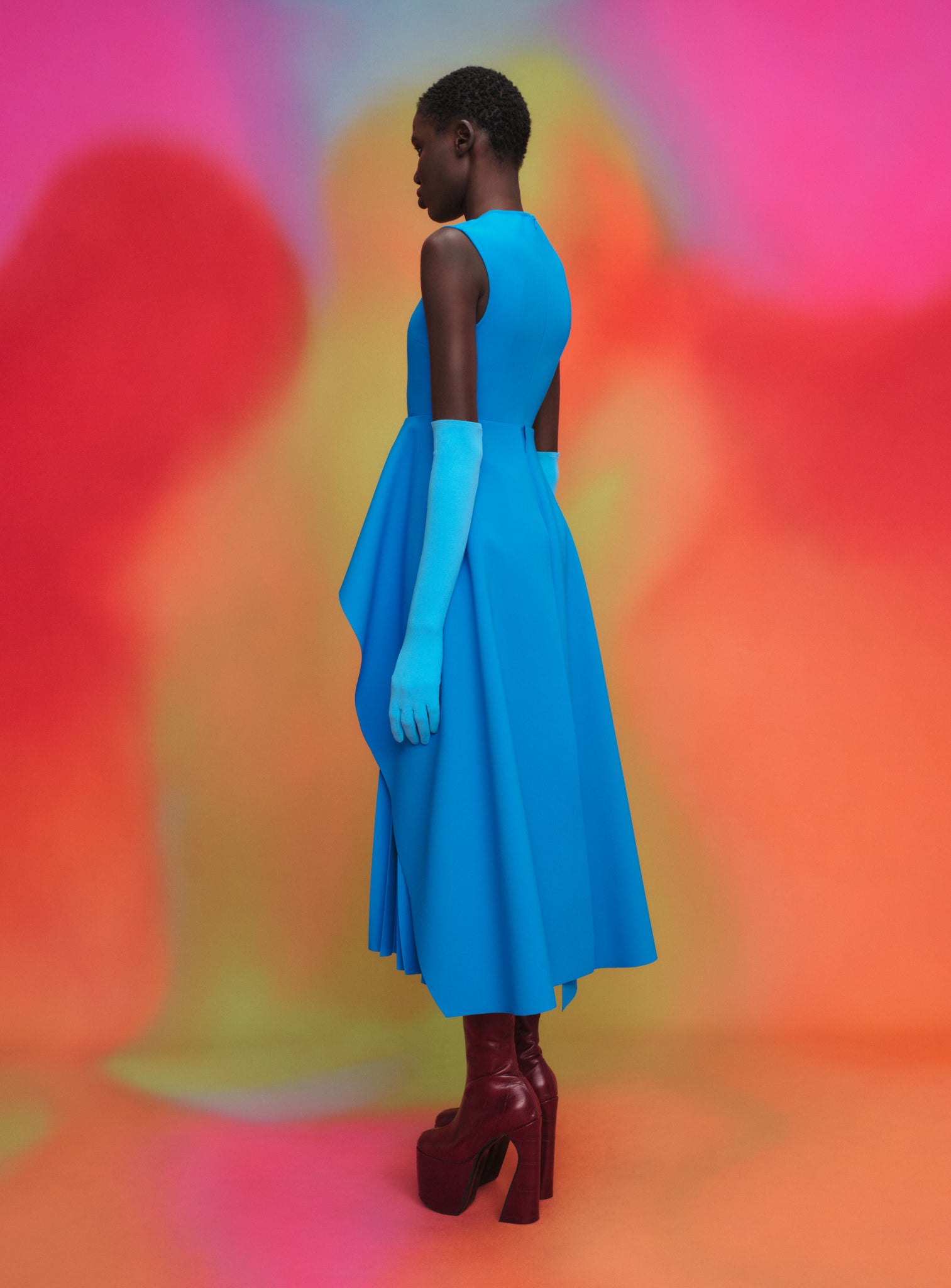 The Severny Midi Dress in Azure