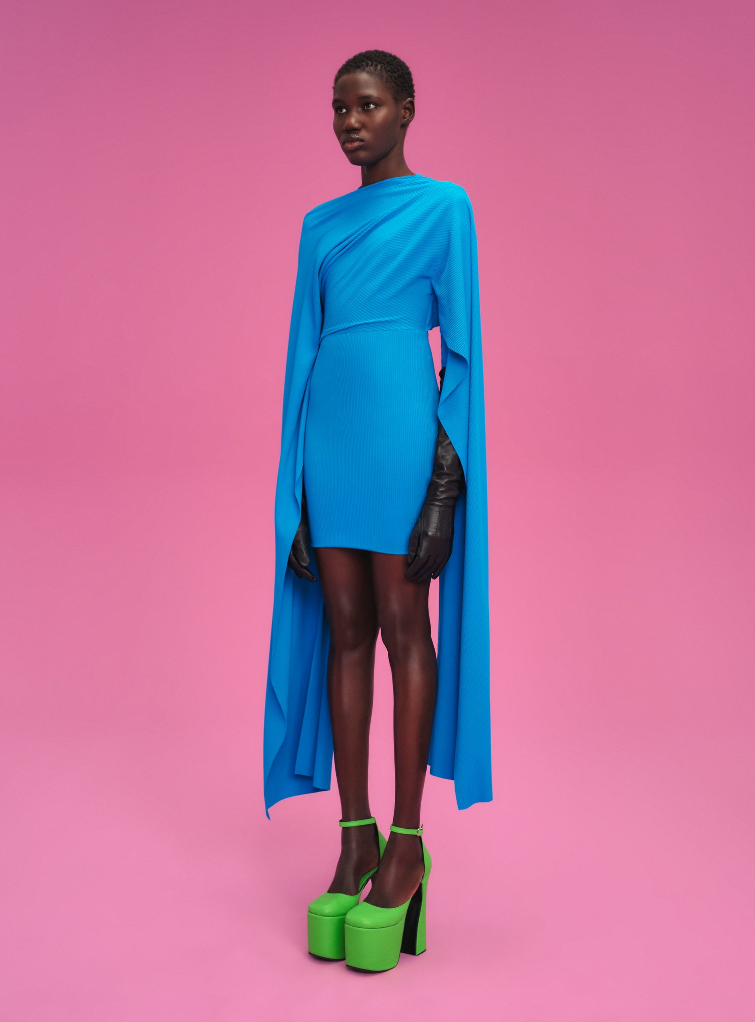 The Leona Mini Dress in Azure