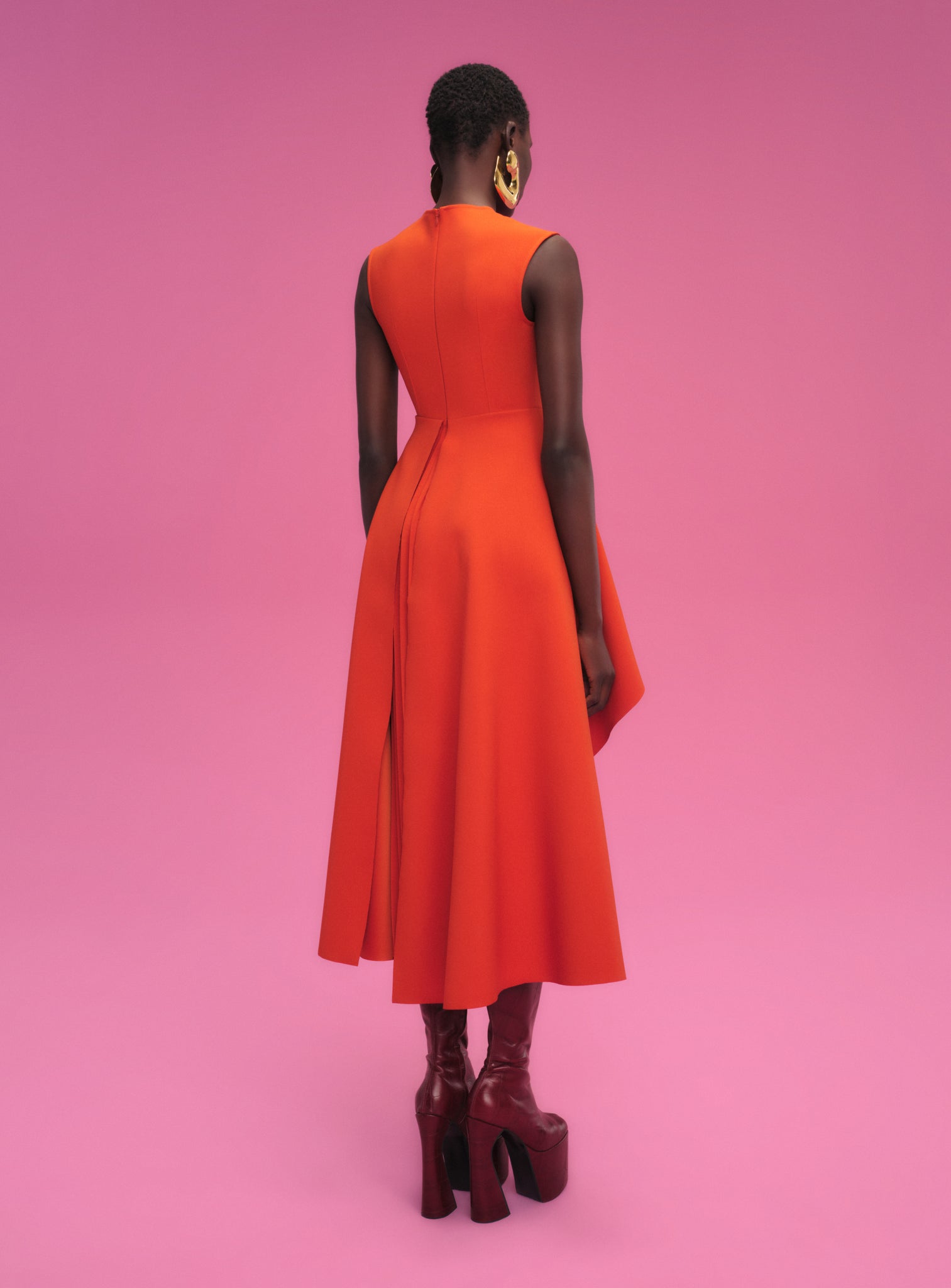 The Severny Midi Dress in Copper