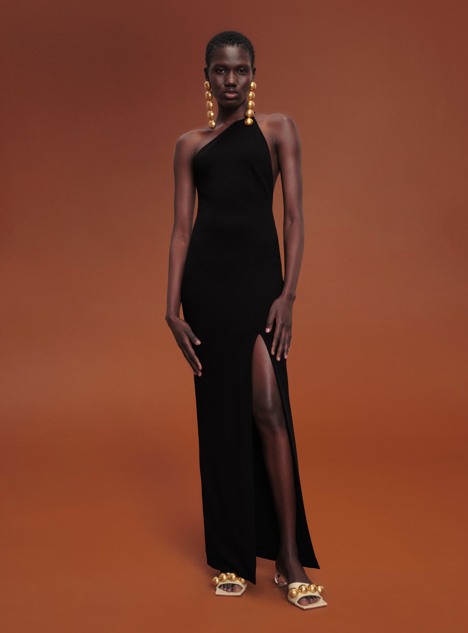 solace london black dress The Petch Maxi Dress in Black