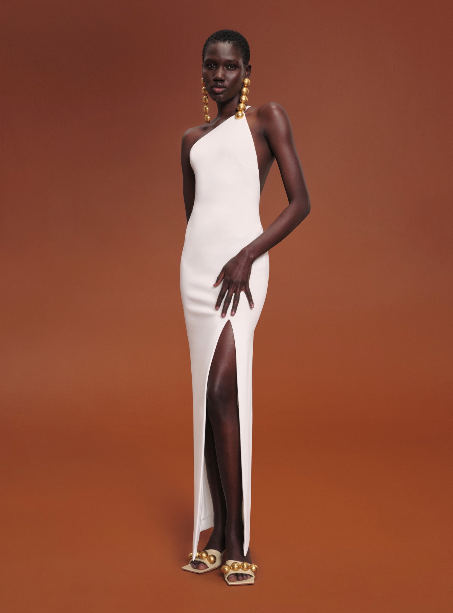 Womens cream hot sale maxi dress