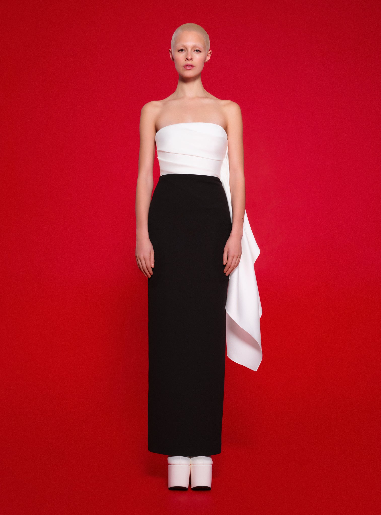 The Milena Maxi Dress in Cream & Black – Solace London