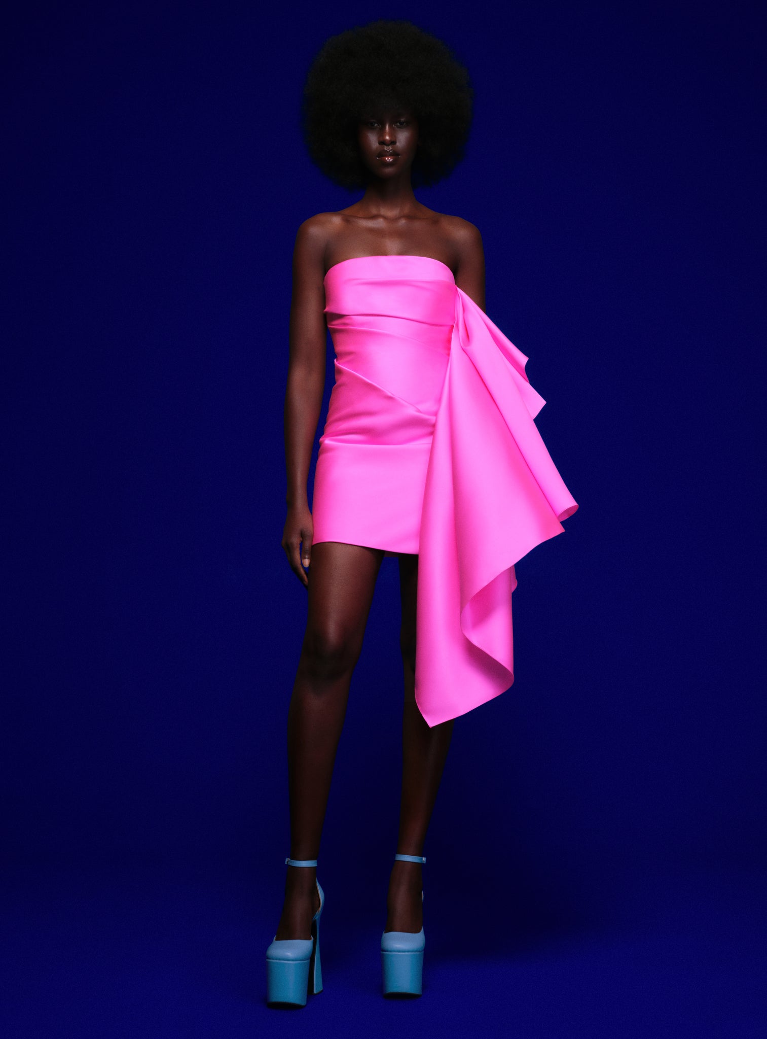 The Elia Mini Dress in Hot Pink