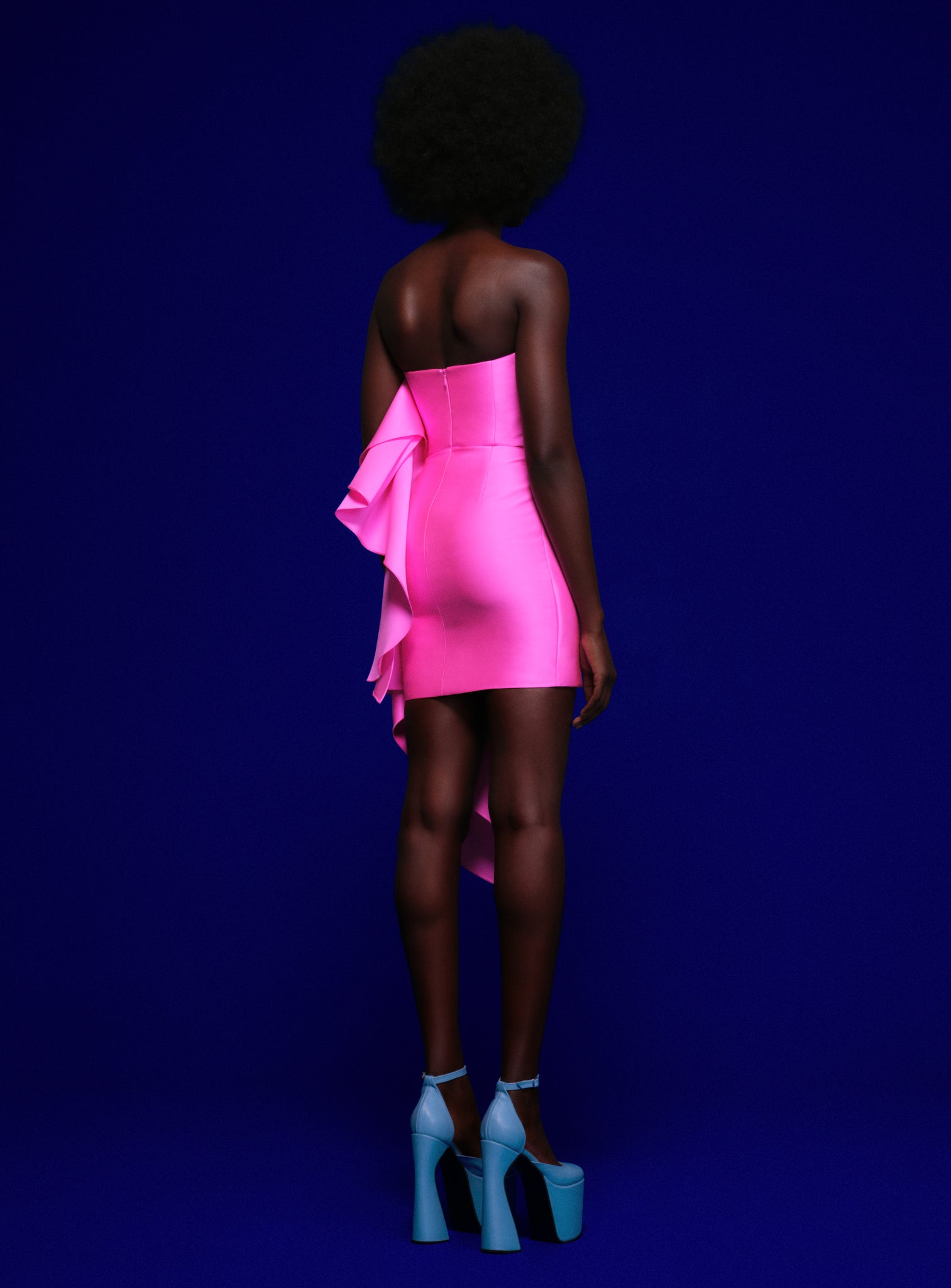 The Elia Mini Dress in Hot Pink