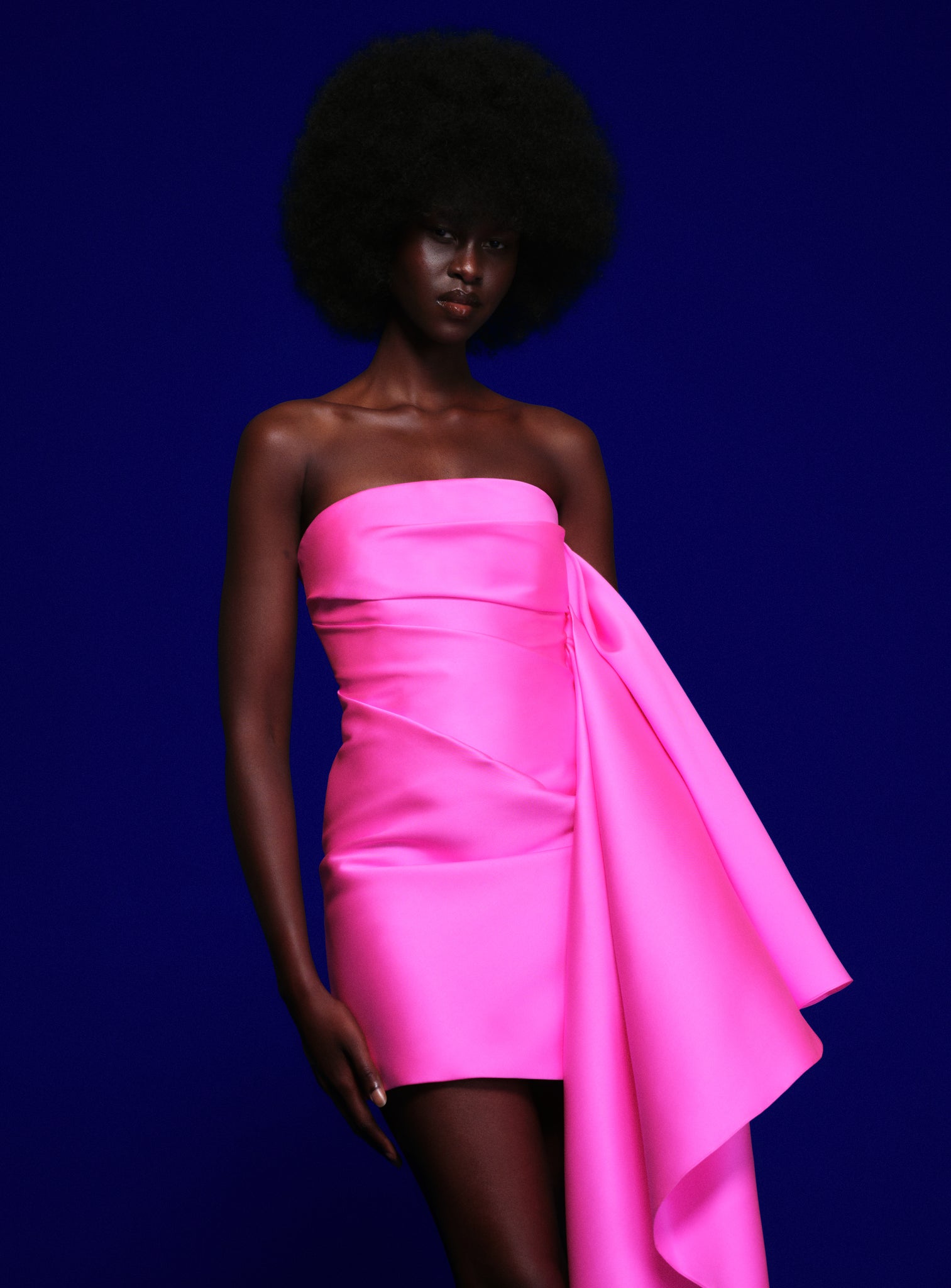 The Elia Mini Dress in Hot Pink