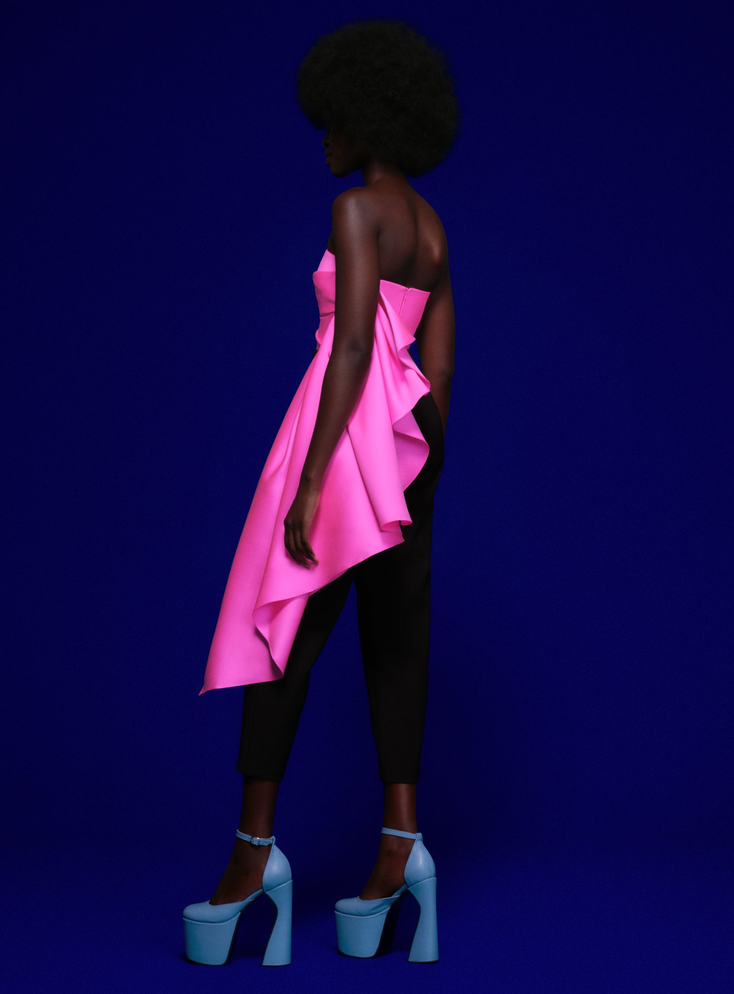 The Arlo Jumpsuit in Hot Pink & Black